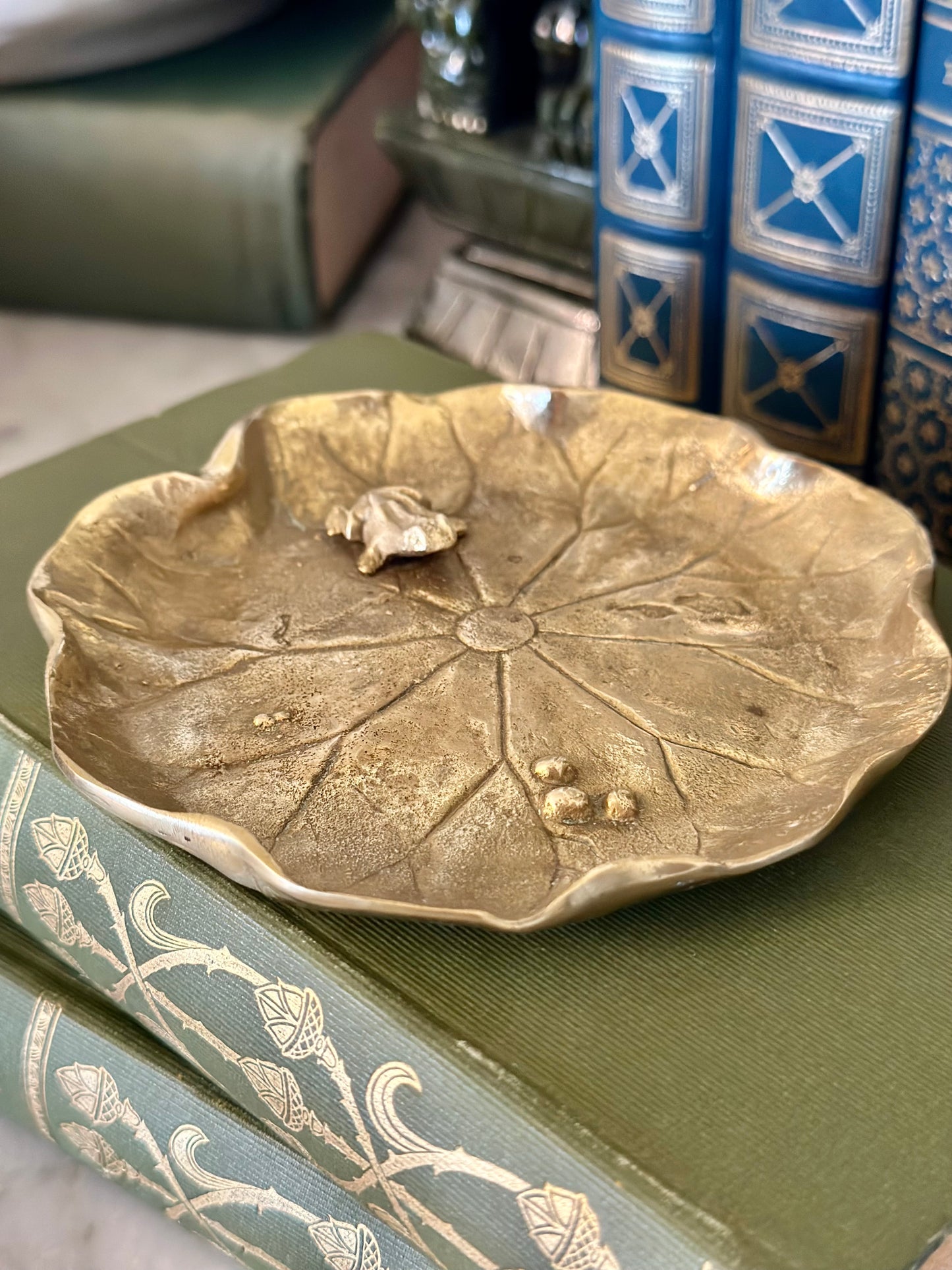Brass Lily Pad Trinket Dish