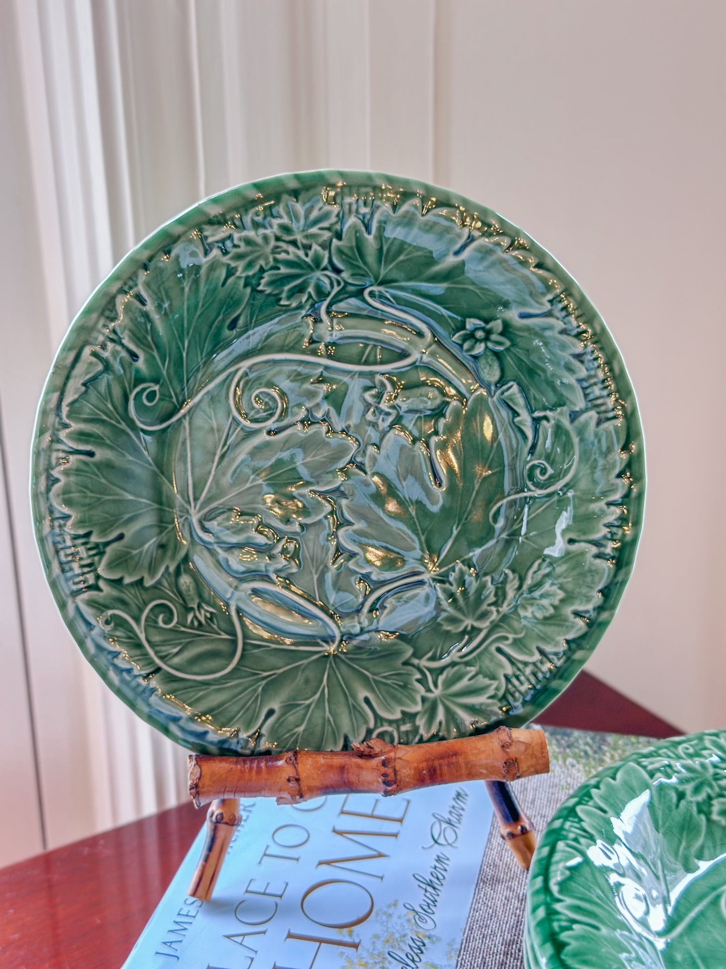 Bordallo Pinheiro Vine Green Salad Plate Set (Set of 12)