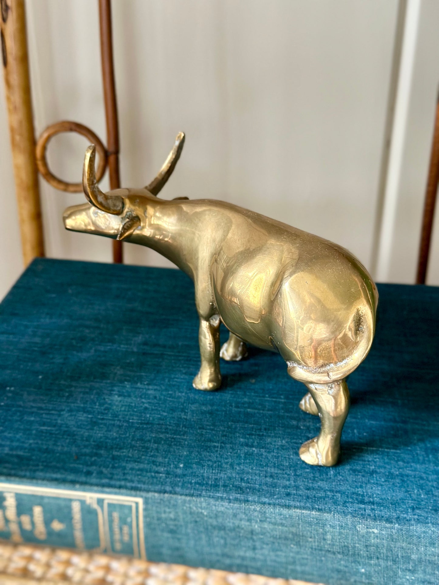 Brass Longhorn Figurine