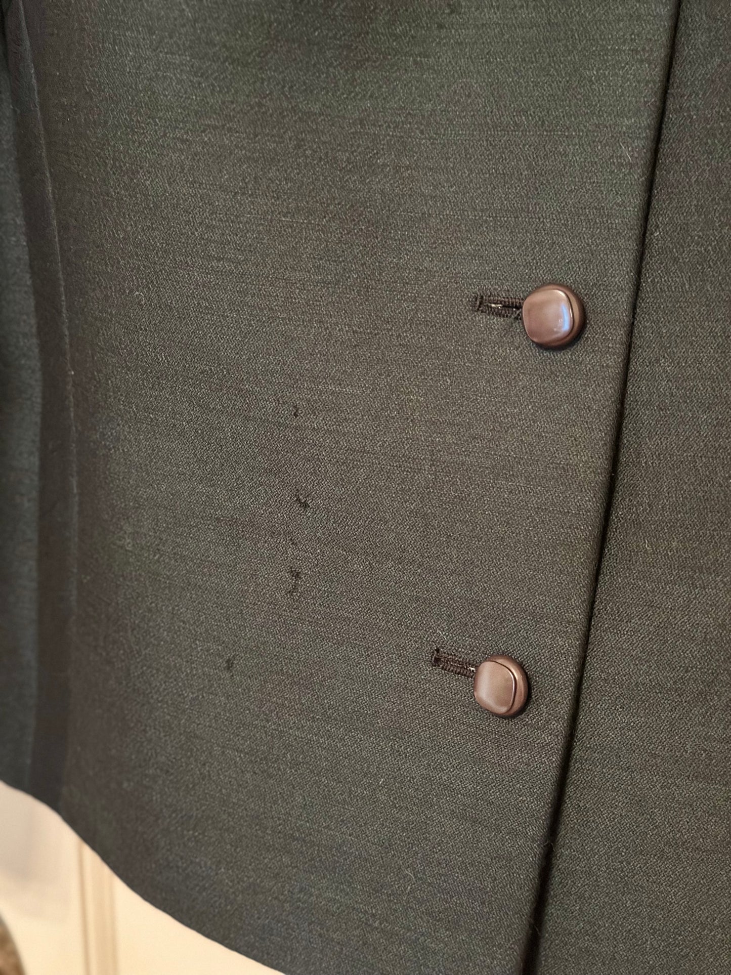 Vintage Deep Emerald Jacket with Fur Collar