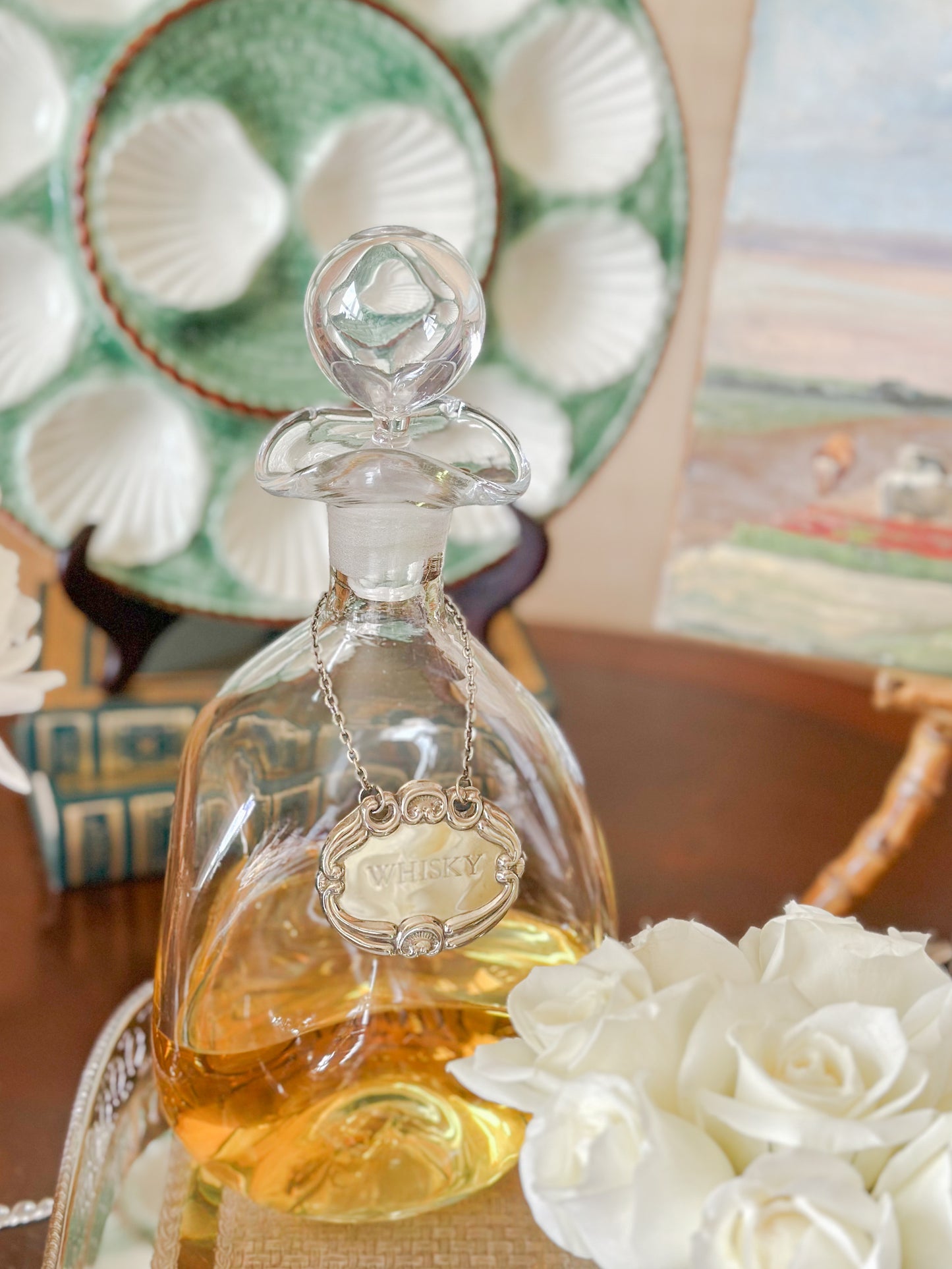 ‘Whisky’ Silverplate Decanter Tag