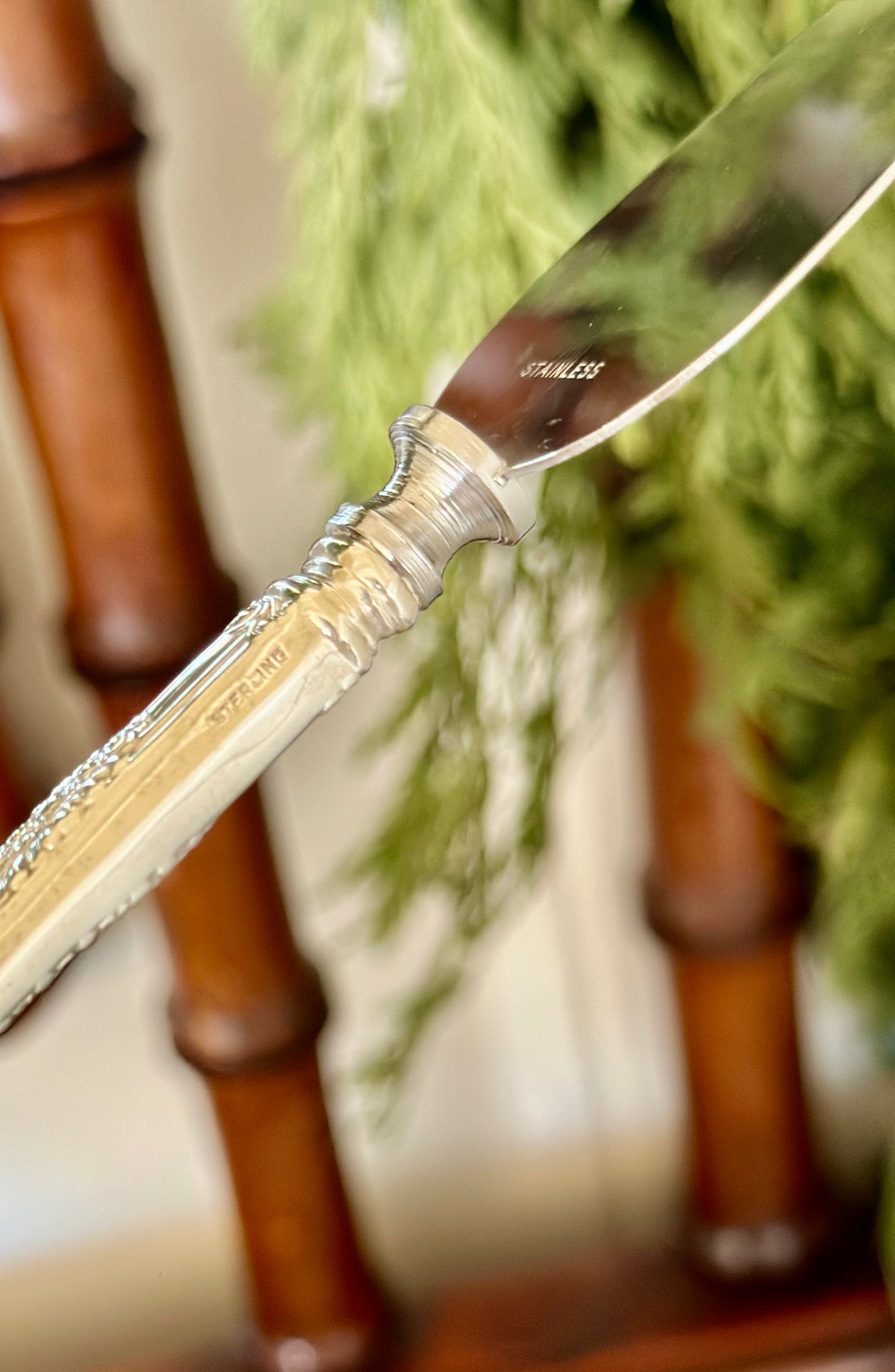 Sterling Silver Handle Cheese Knife