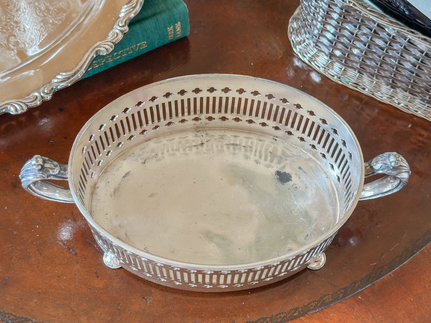 Silverplate Footed Jardinière