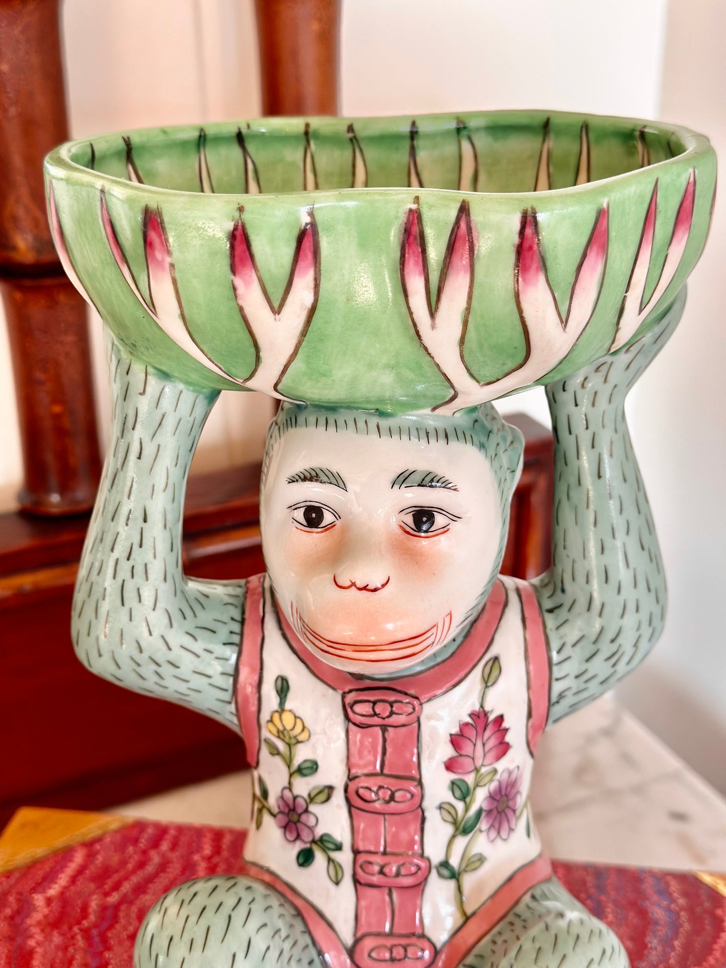 Vintage Monkey and Bok Choy Bowl