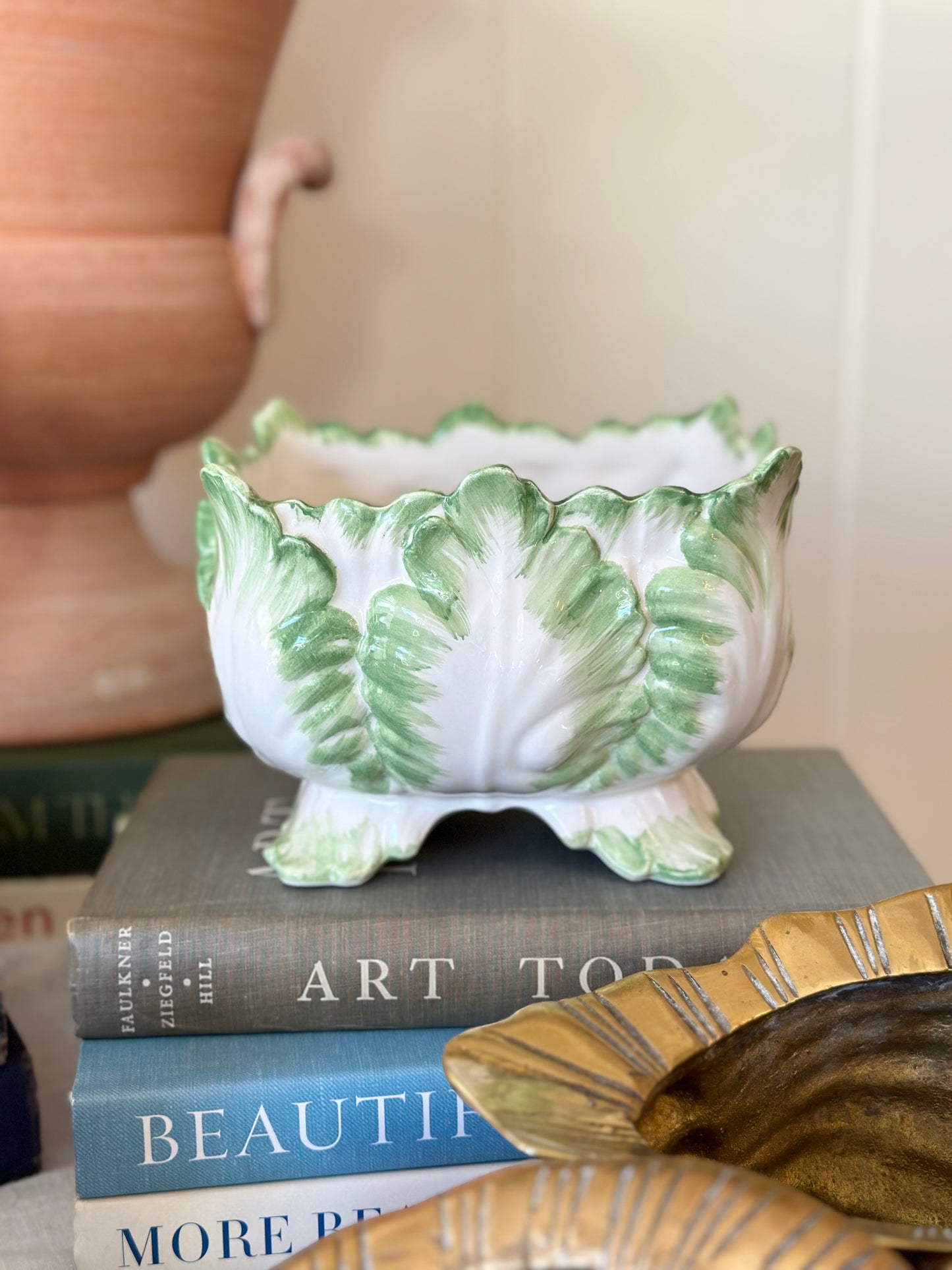Vintage Mottahedeh Italian Porcelain Cabbage Planter