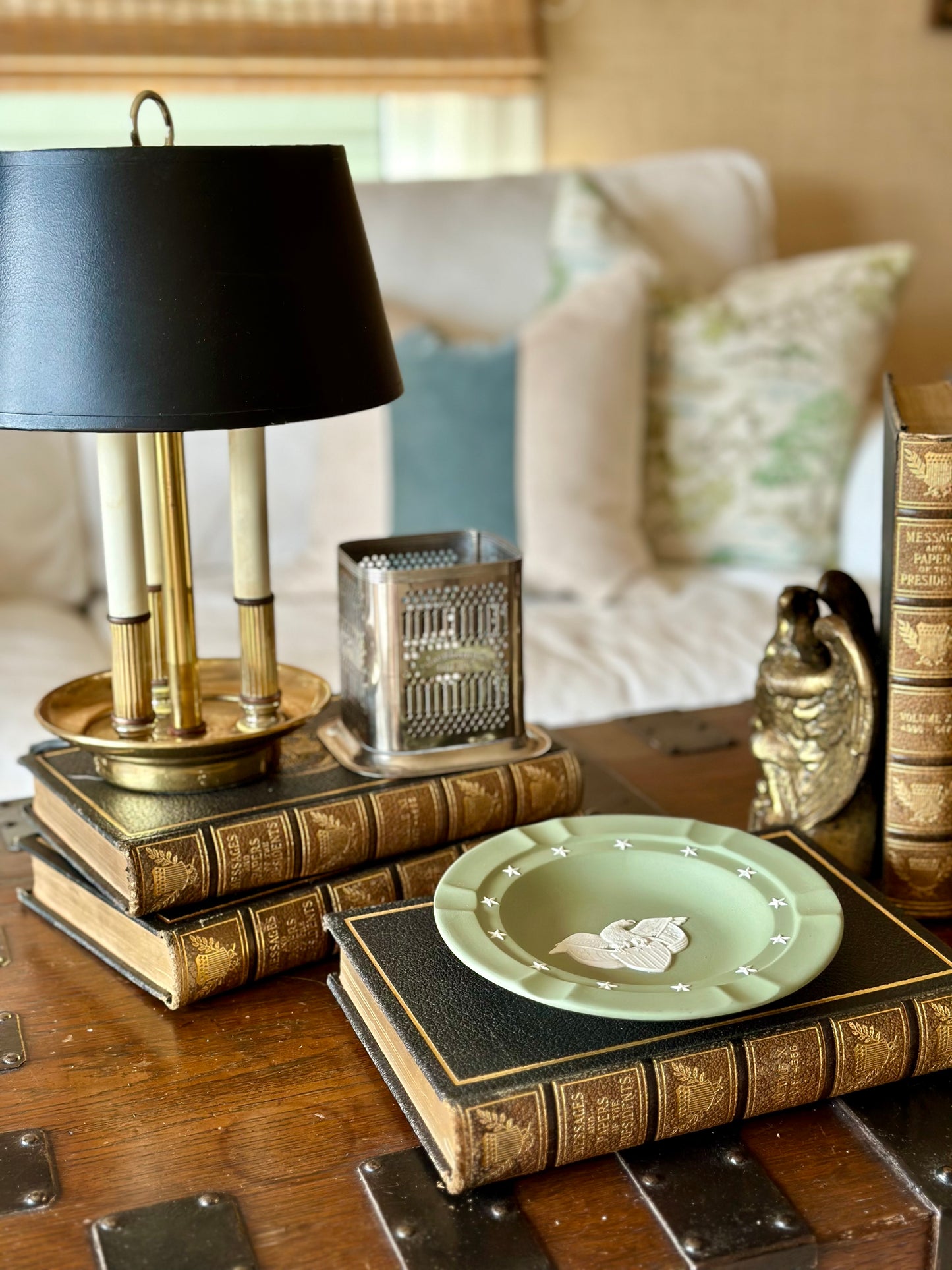 Wedgwood Celadon Jasperware ‘Executive’ Ashtray