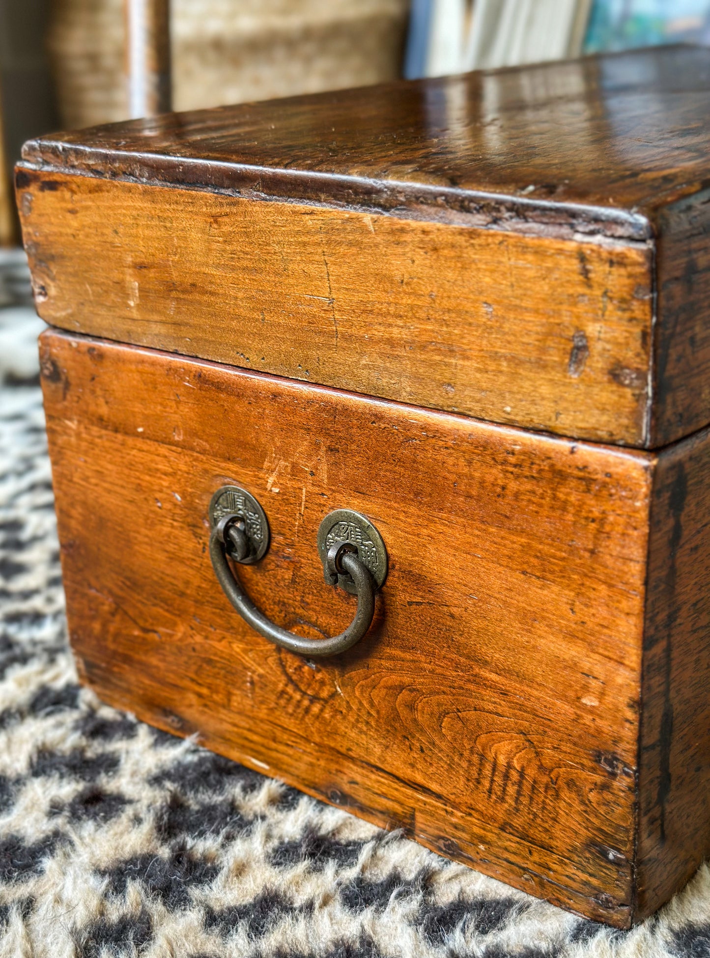 Antique Chinese Lacquered Wooden Box