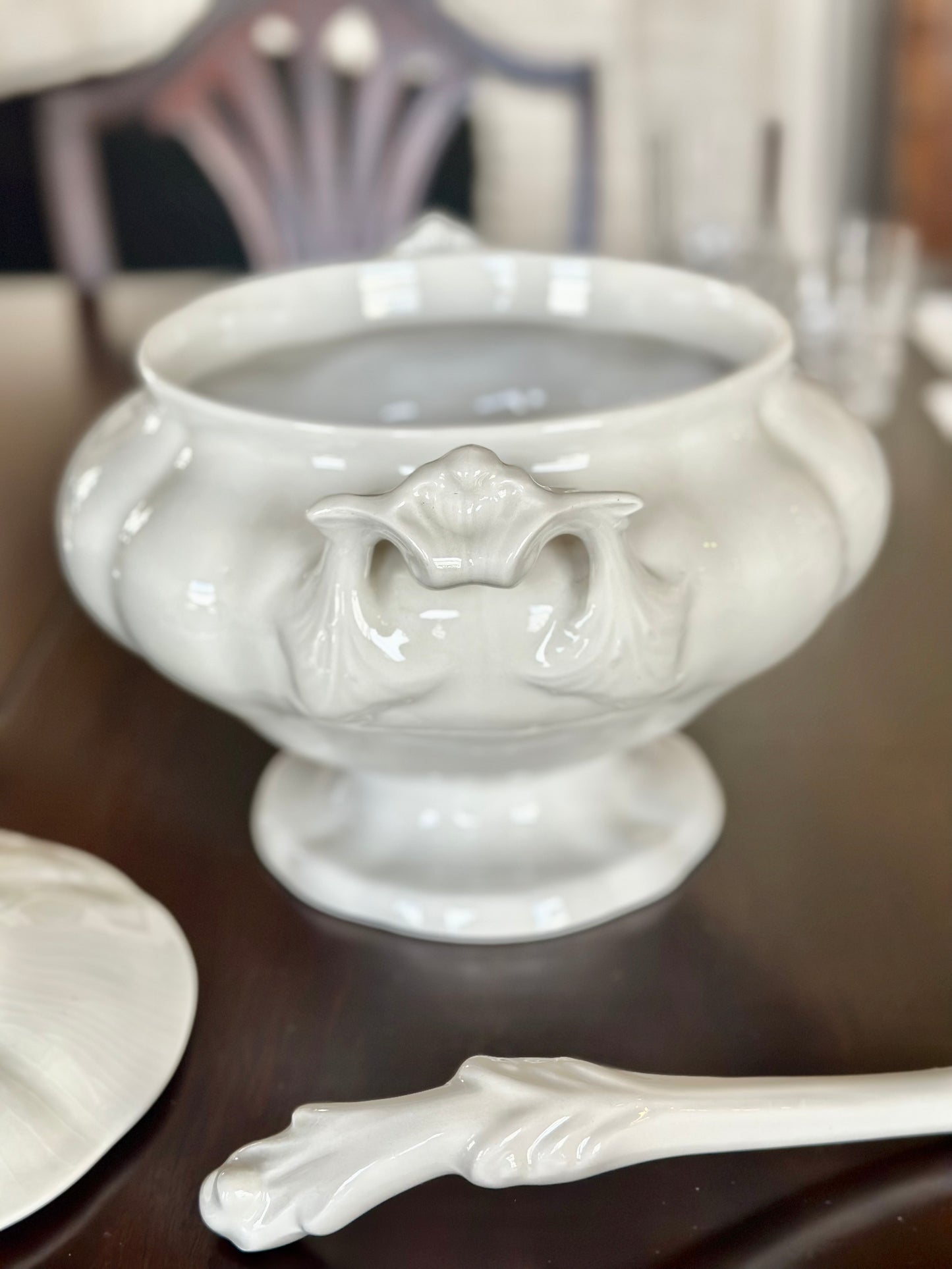 Red Cliff Ironstone Tureen with Ladle