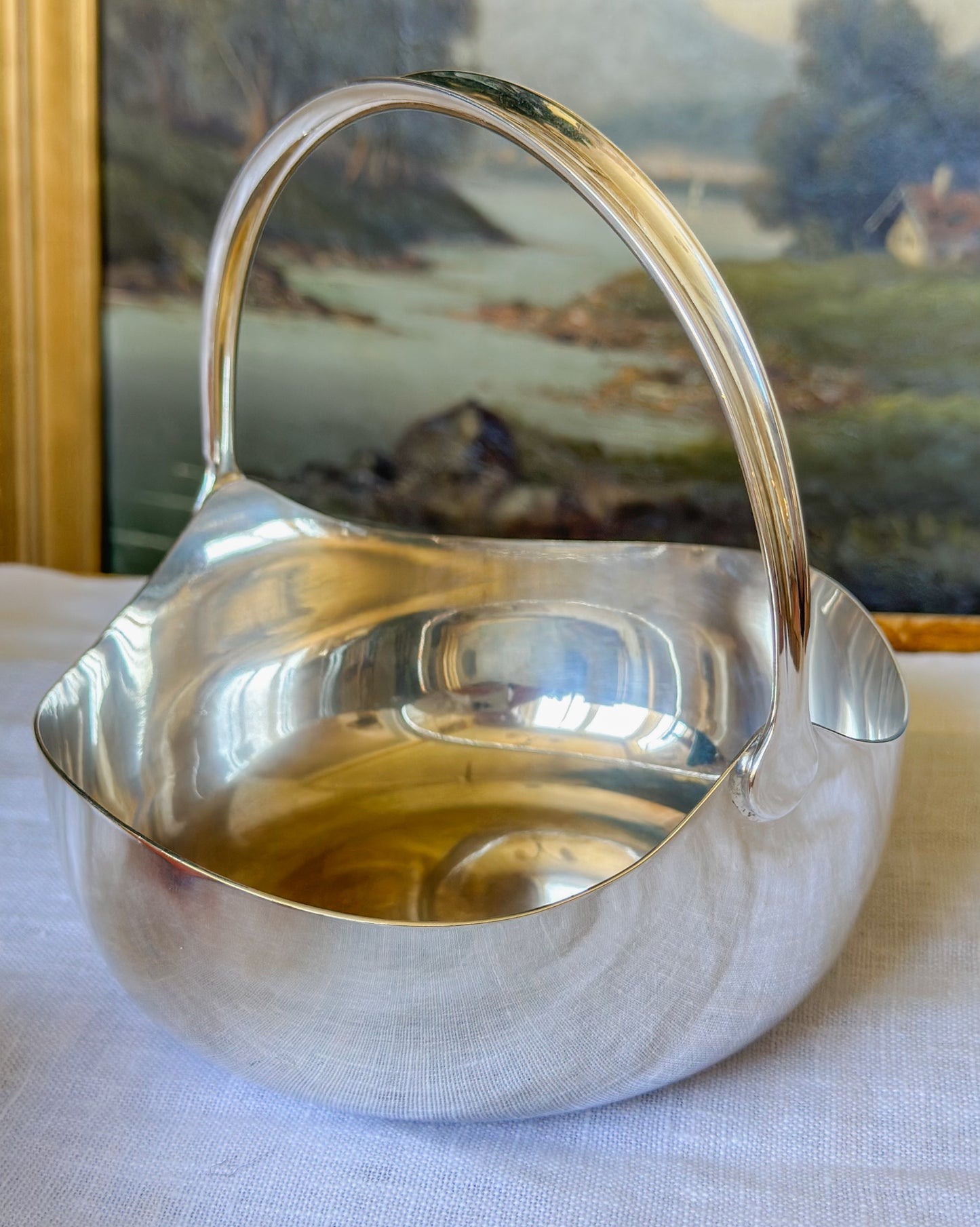 Vintage Danish Silverplate Basket