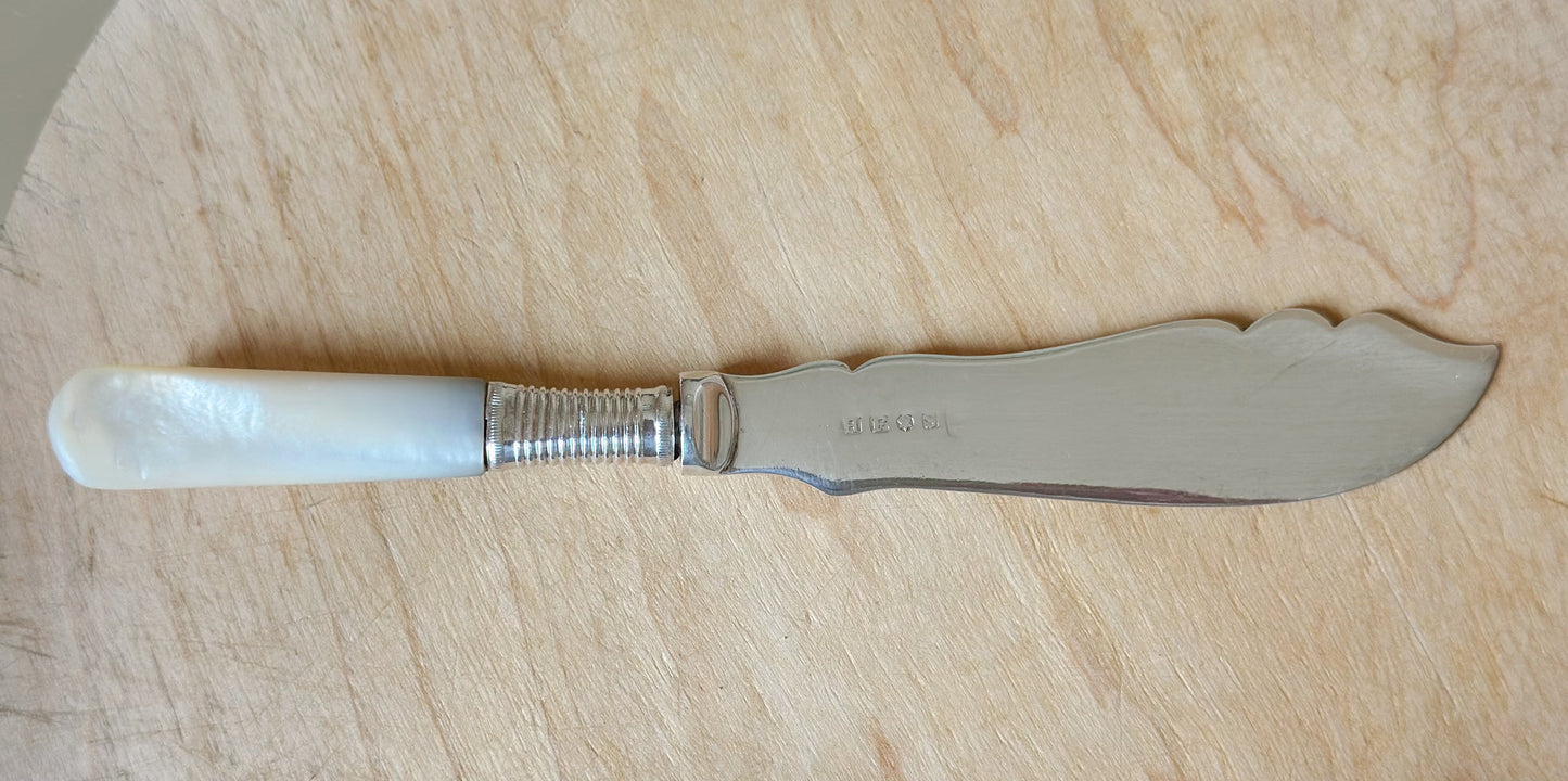 Antique Mother of Pearl Handled Butter Knife