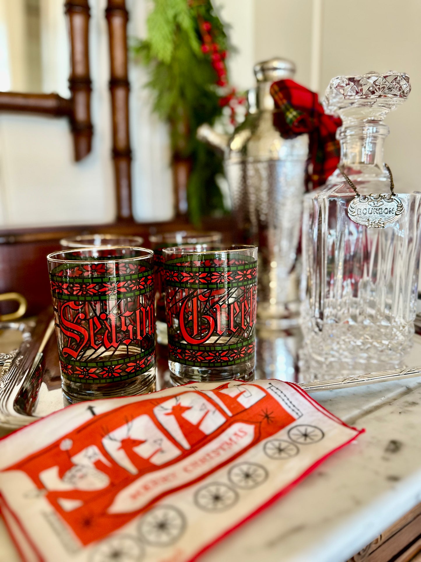 Season’s Greetings Highball Glasses (Set of 4)