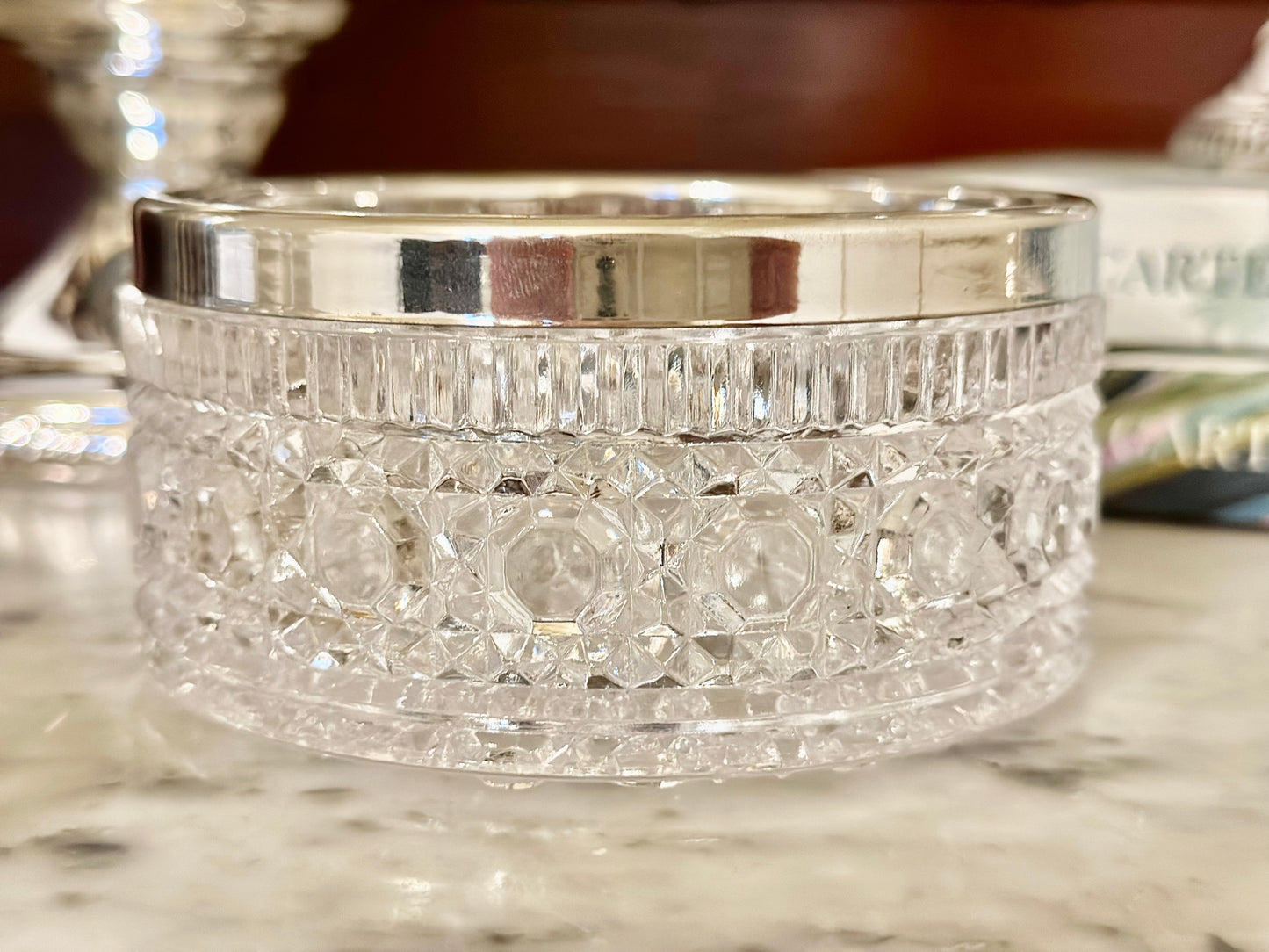 Vintage Crystal Wine Bottle Coaster