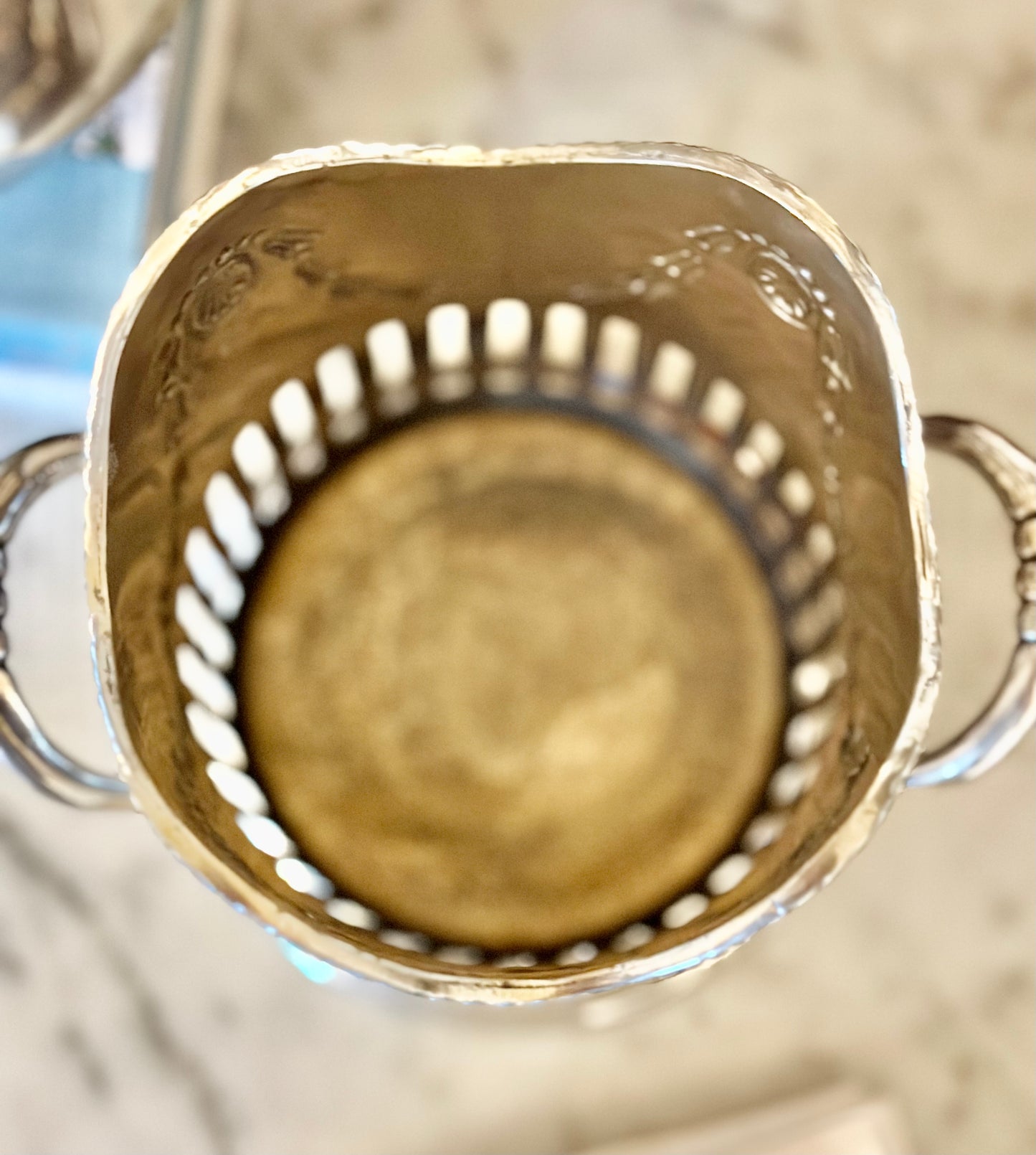 Silverplate Tall Wine Bottle Coaster