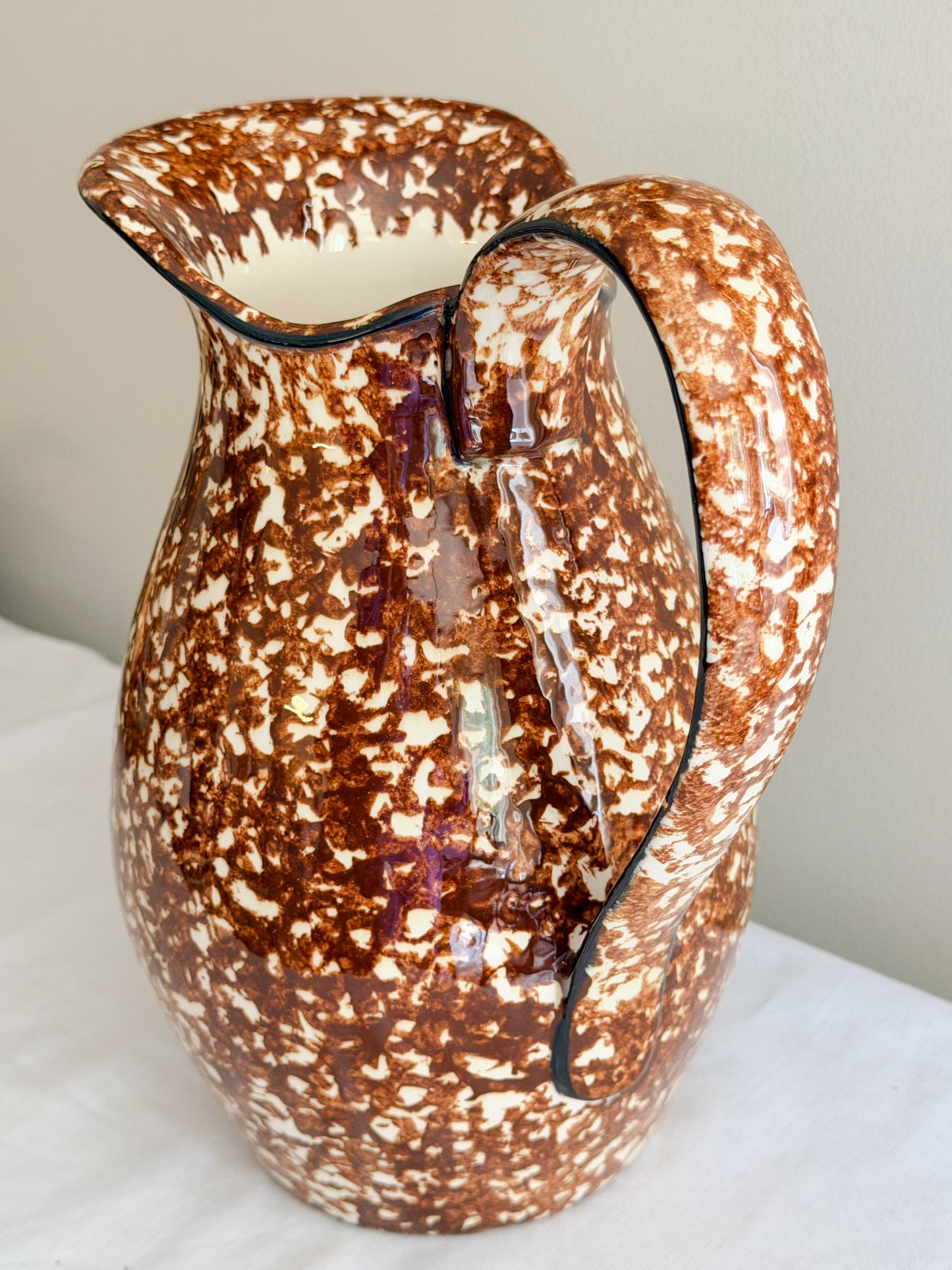 Vintage Stangl Spongeware Pitcher & Bowl Set