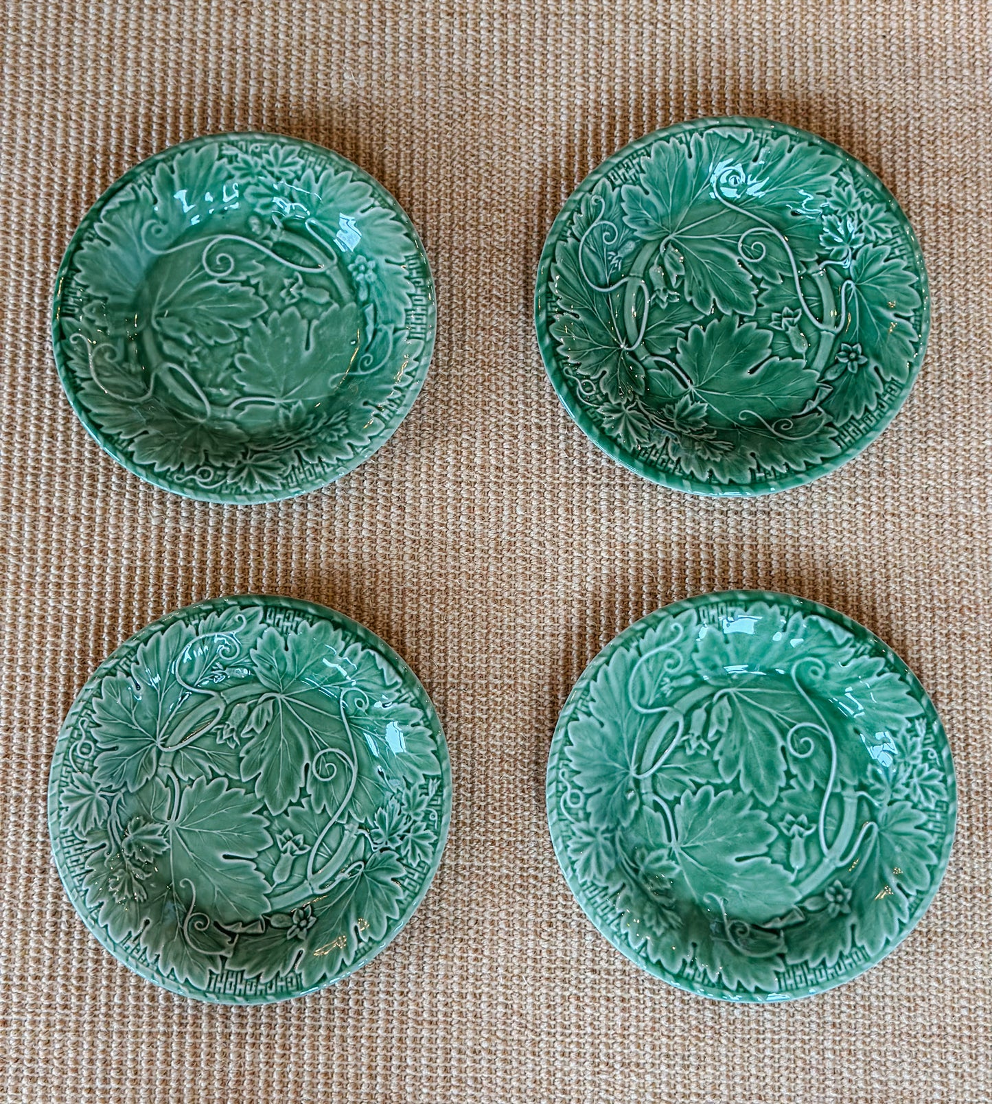 Bordallo Pinheiro Vine Green Salad Plate Set (Set of 12)