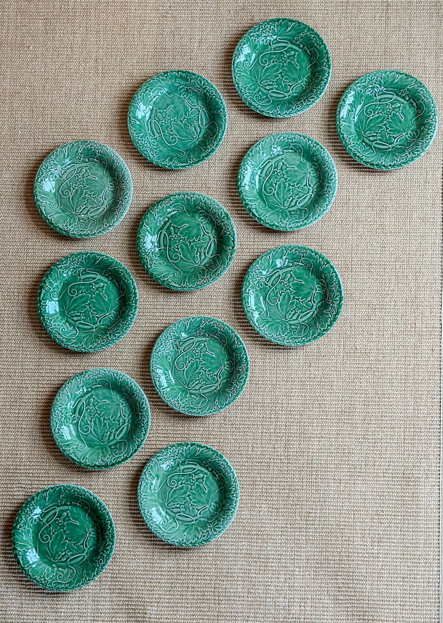 Bordallo Pinheiro Vine Green Salad Plate Set (Set of 12)