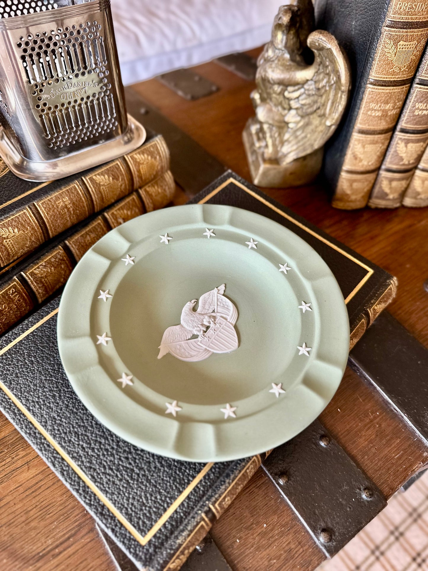 Wedgwood Celadon Jasperware ‘Executive’ Ashtray