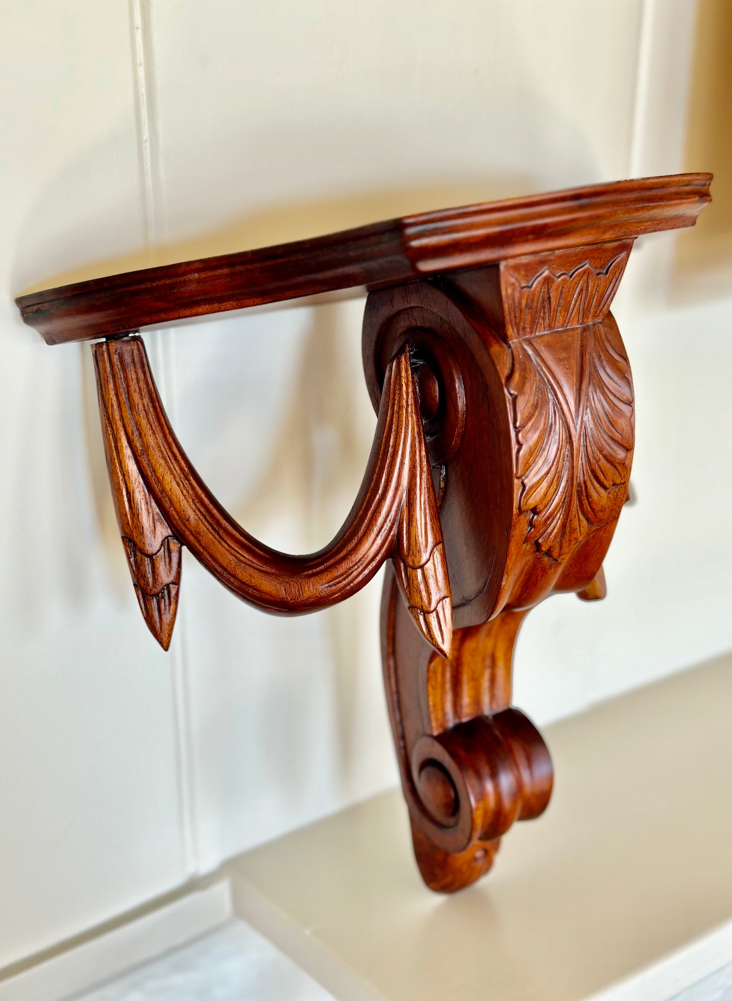 Vintage Regency Wall Bracket Shelves (Set of 2)