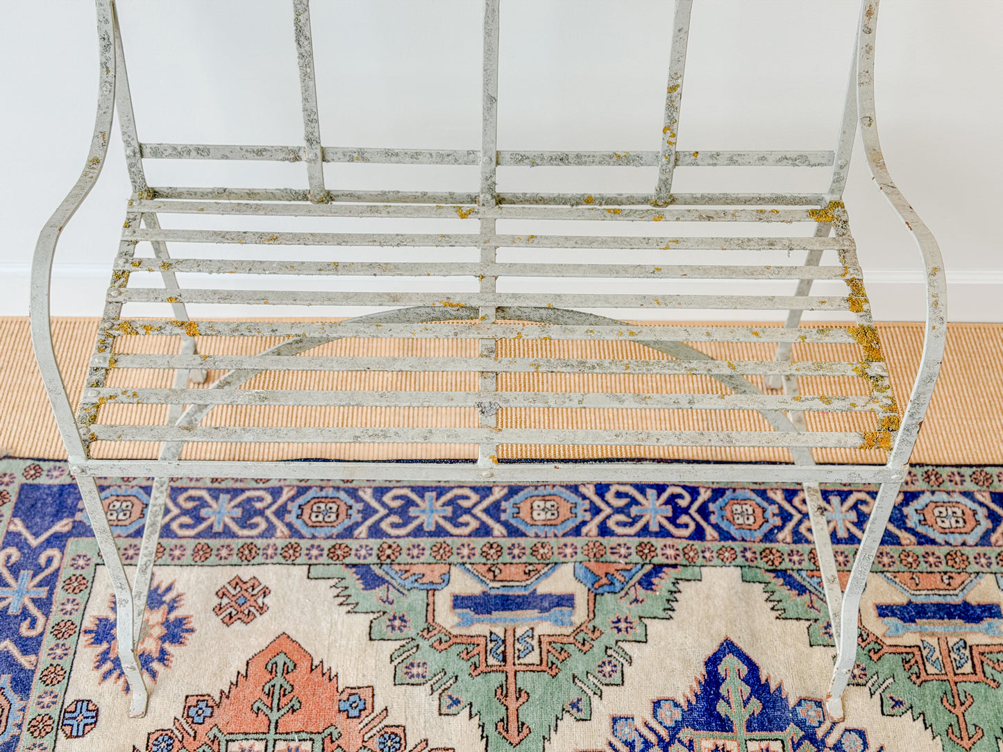 Antique Wrought Iron Garden Bench