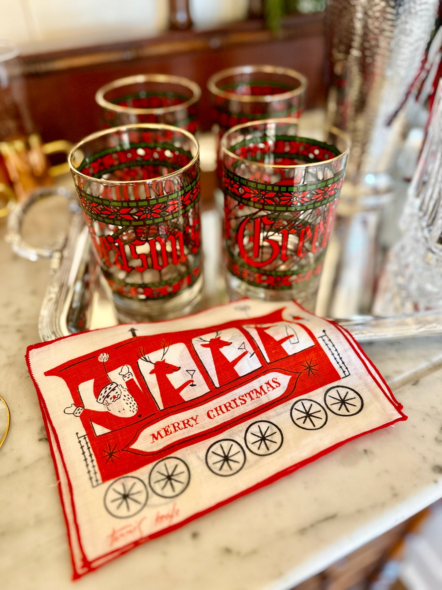 Season’s Greetings Highball Glasses (Set of 4)