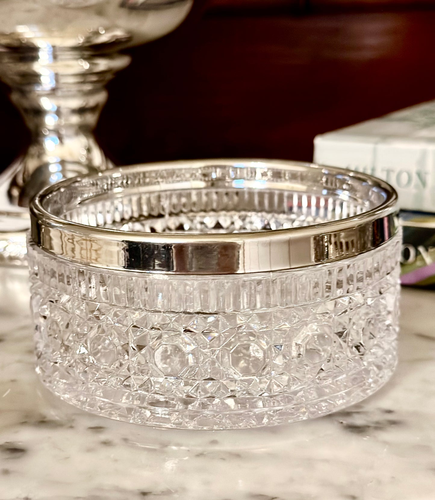 Vintage Crystal Wine Bottle Coaster