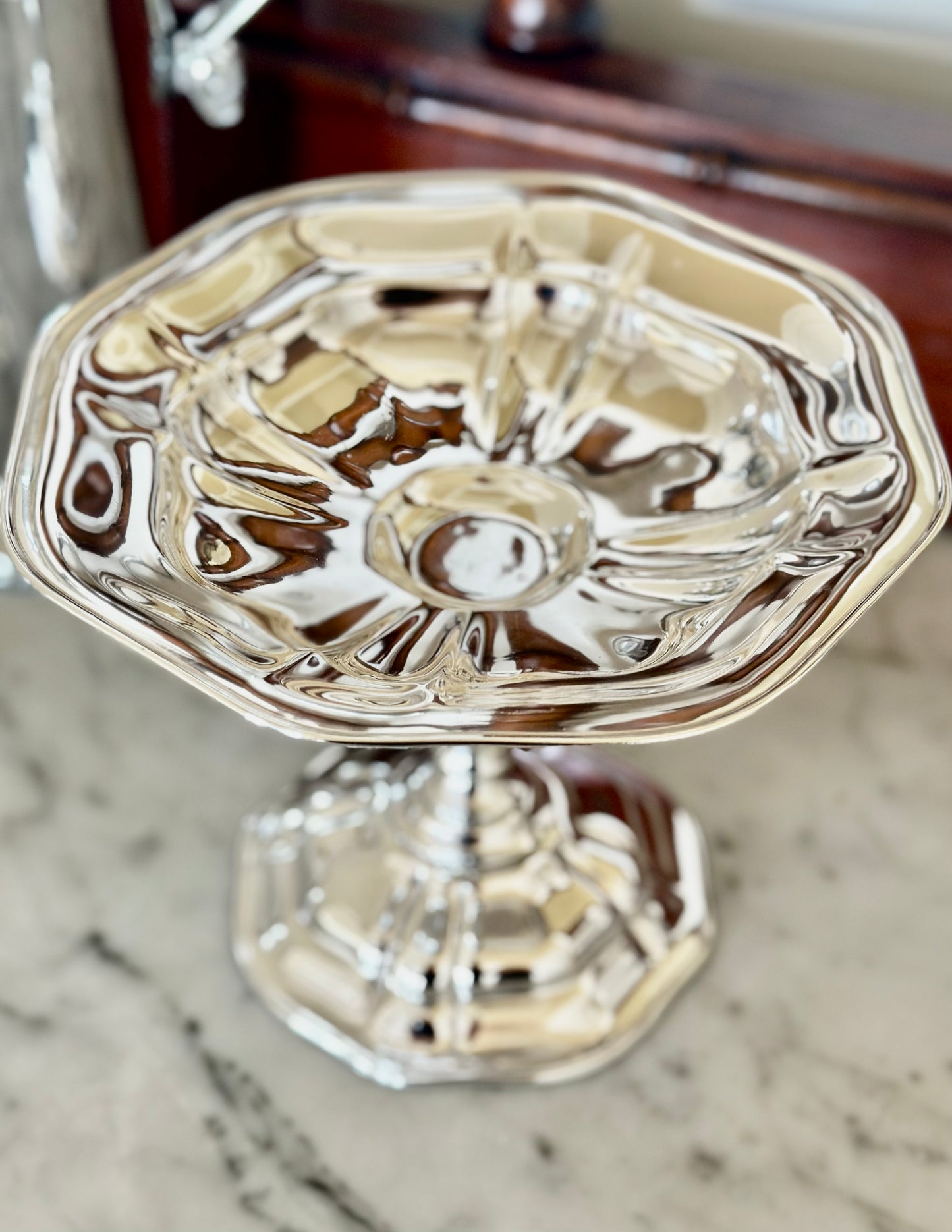 Silverplate Pedestal Dish