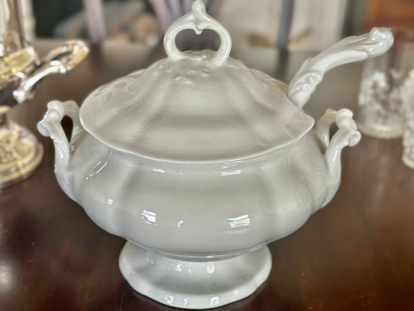 Red Cliff Ironstone Tureen with Ladle
