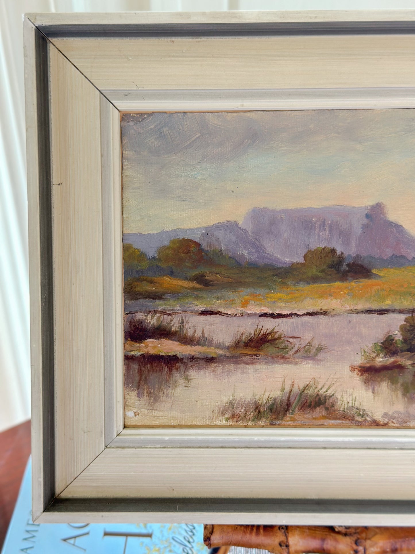 ‘View of Table Mountain from Cape Fear’ Oil Painting