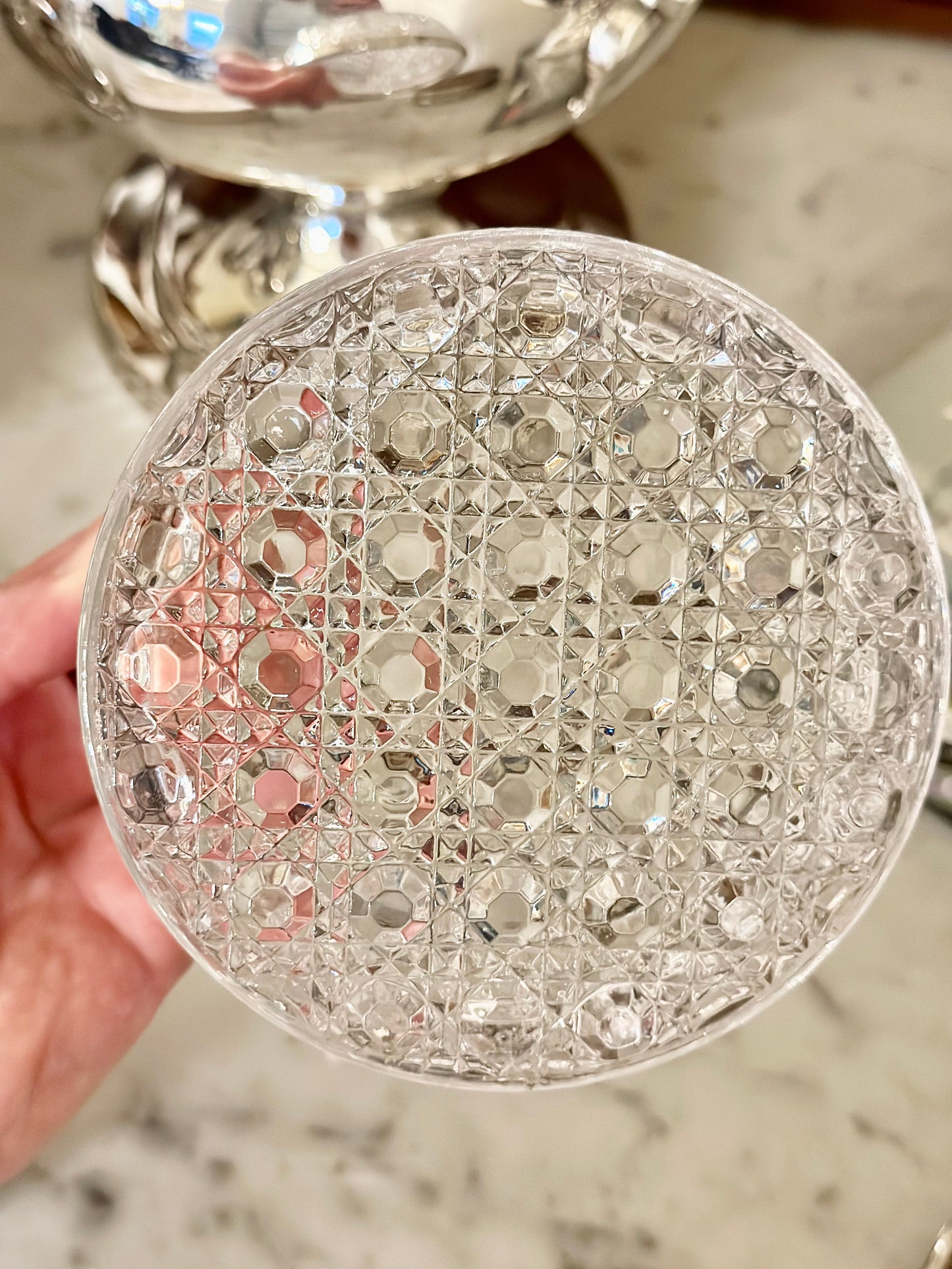 Vintage Crystal Wine Bottle Coaster