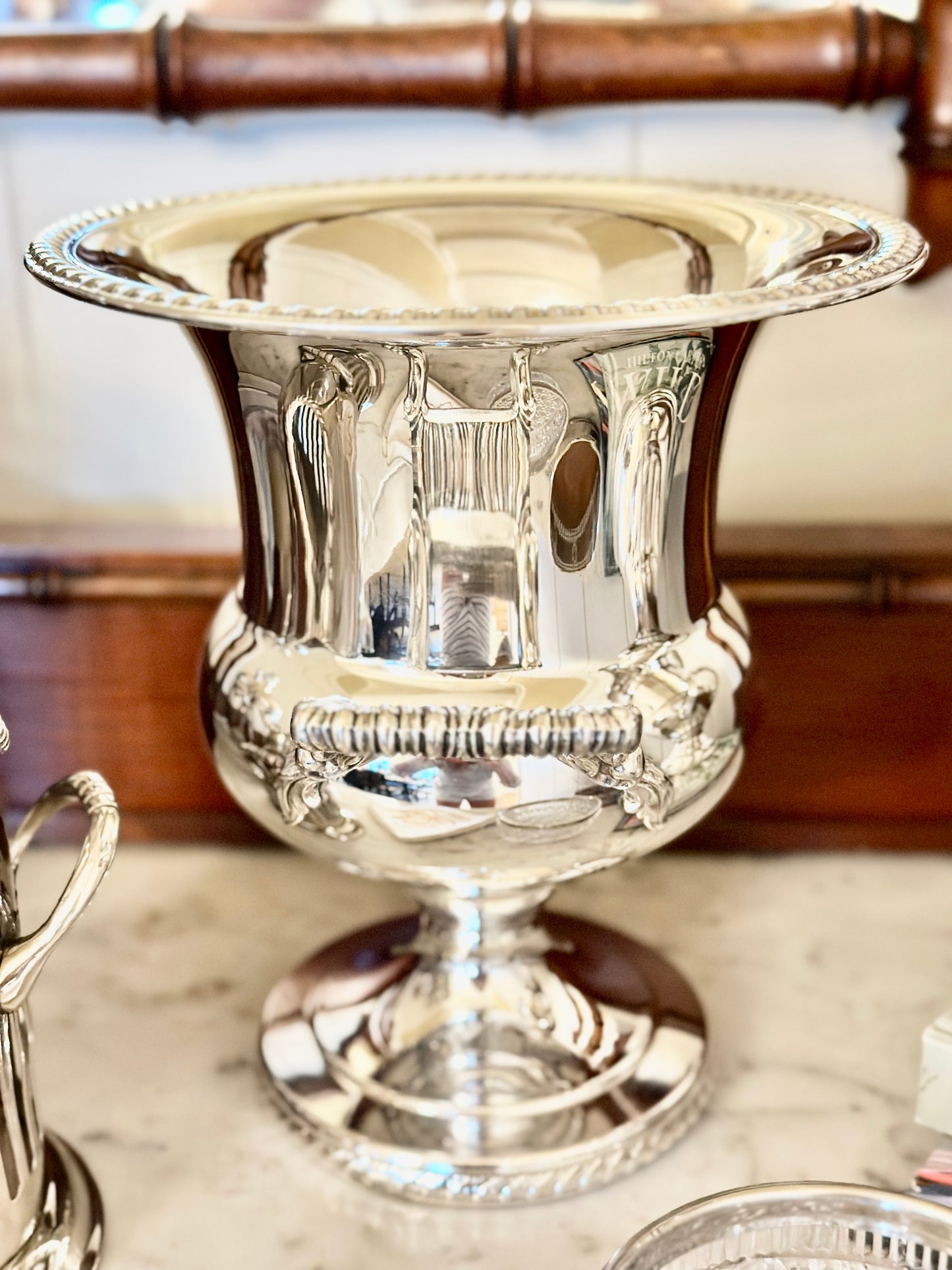 Silverplate Trophy Style Champagne Bucket