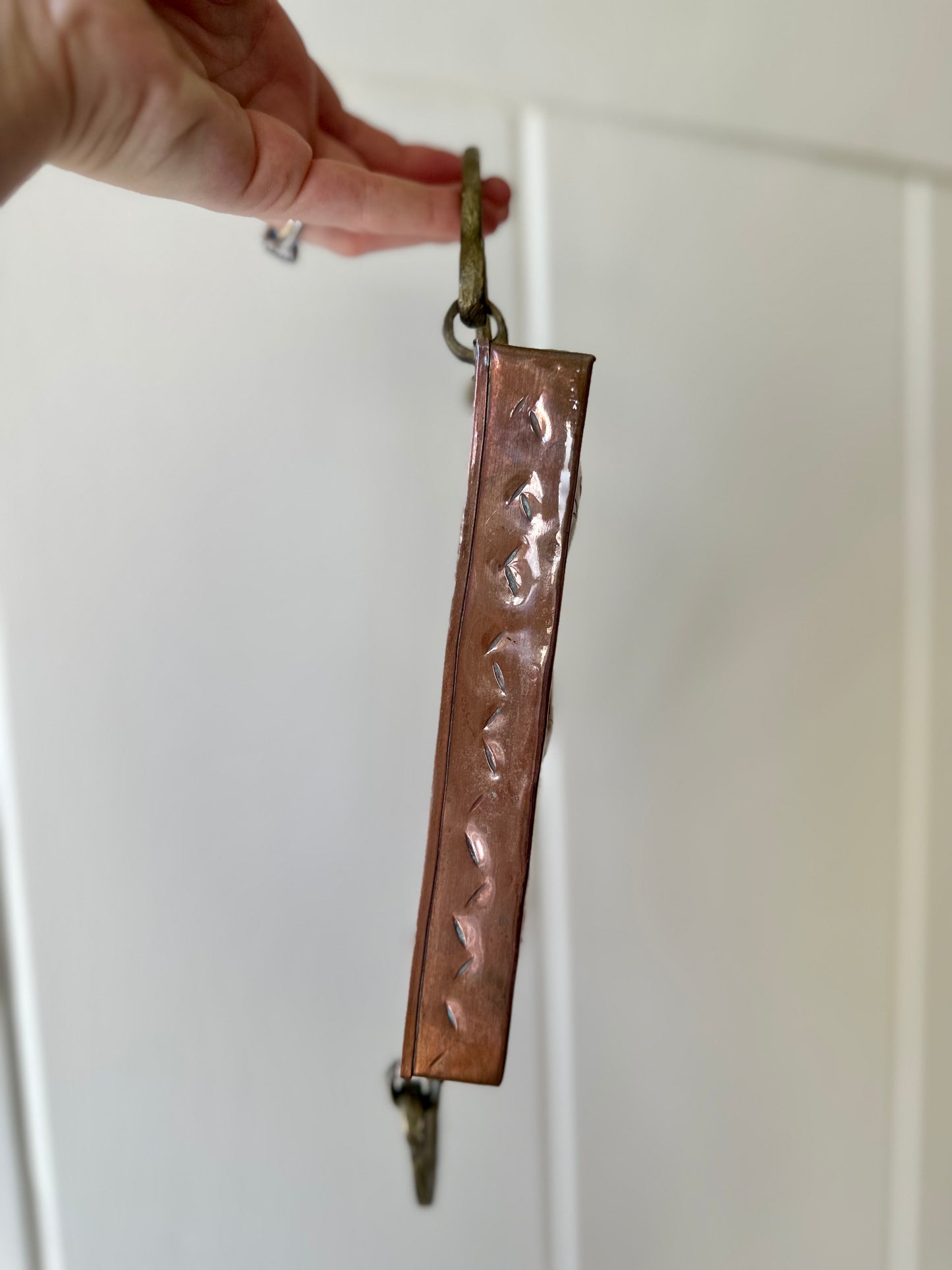Vintage Copper & Brass Hanging Fish Tray
