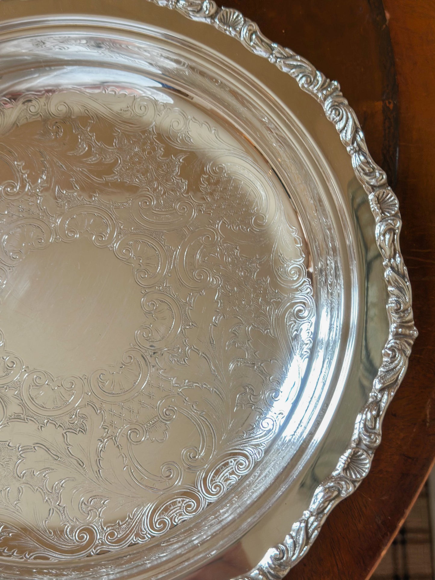 Vintage Silverplate Footed Serving Dish