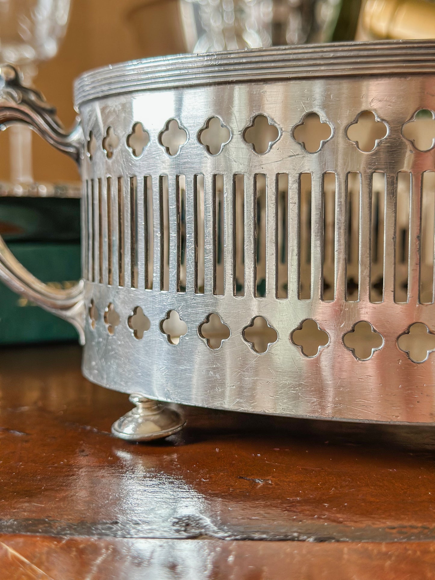 Silverplate Footed Jardinière