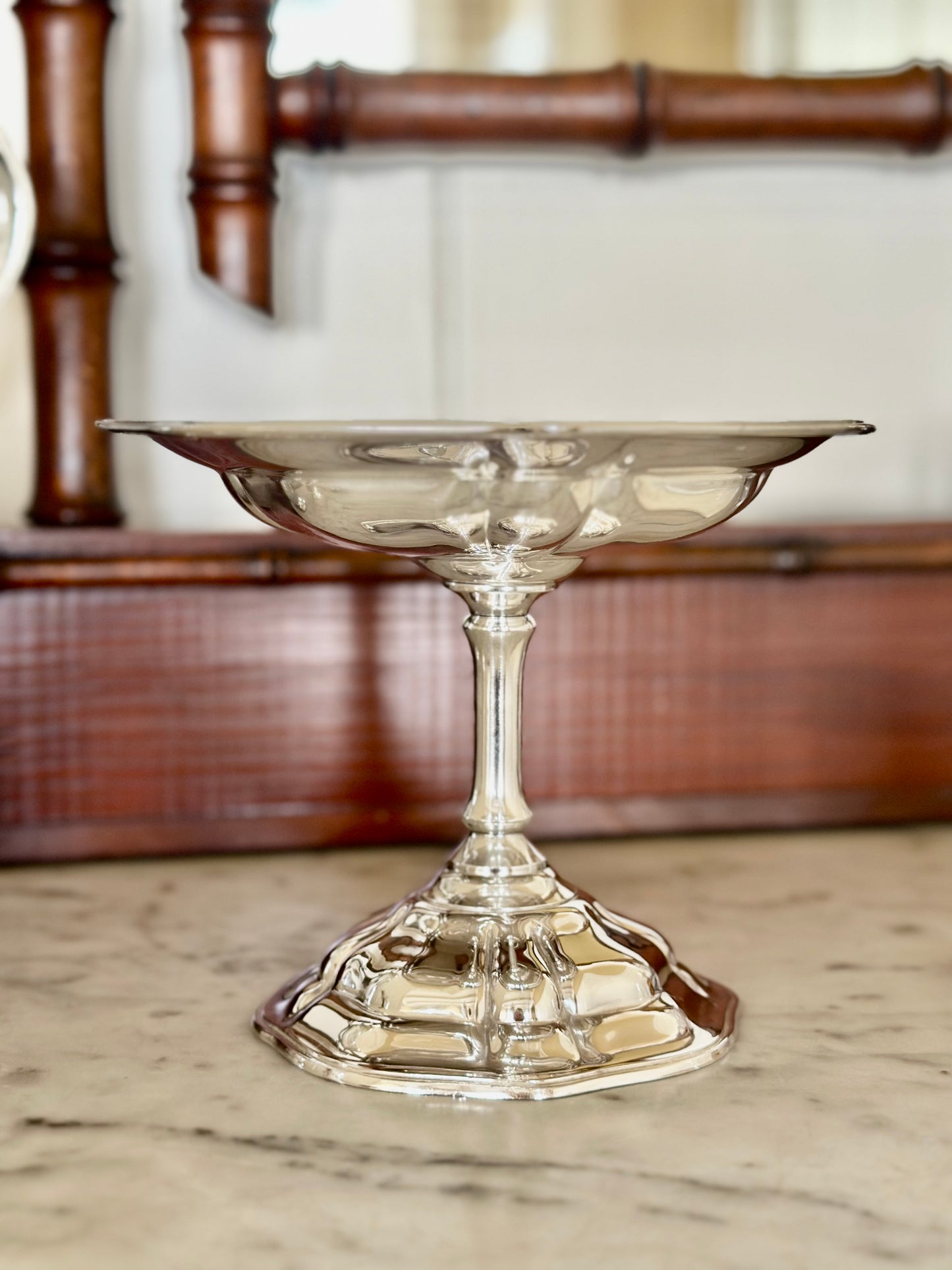 Silverplate Pedestal Dish