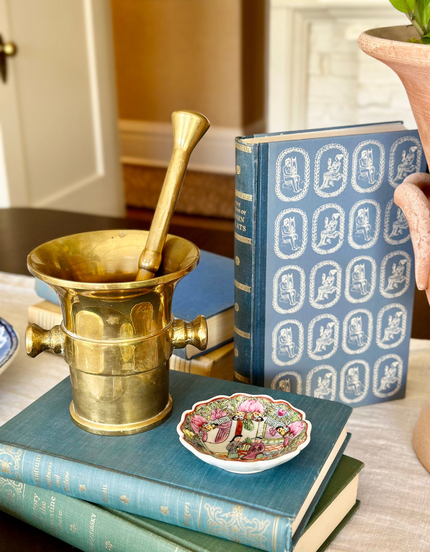 Vintage Brass Mortar & Pestle