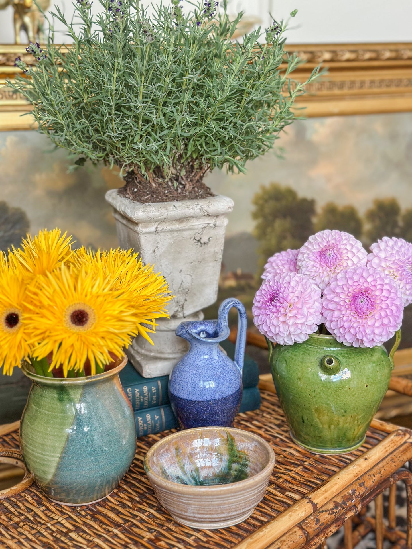 Cement Pedestal Planter