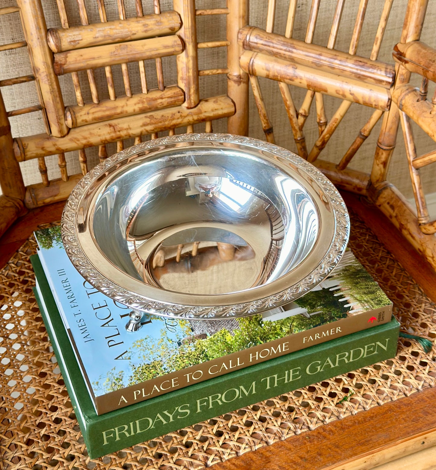 Vintage Silverplate Footed Bowl