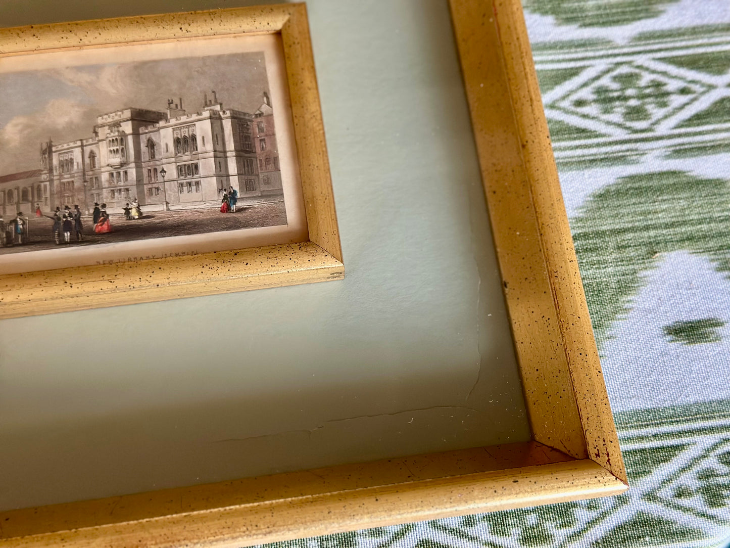 Antique English Hand-Colored Etchings of London Landmarks (Set of 2)