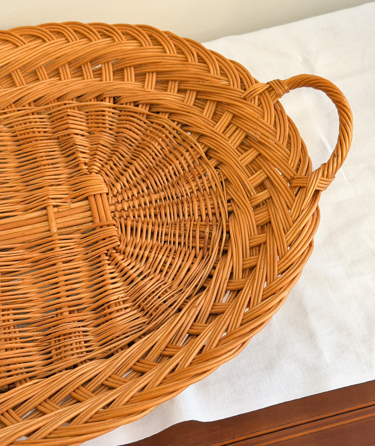 Large Wicker Serving Tray