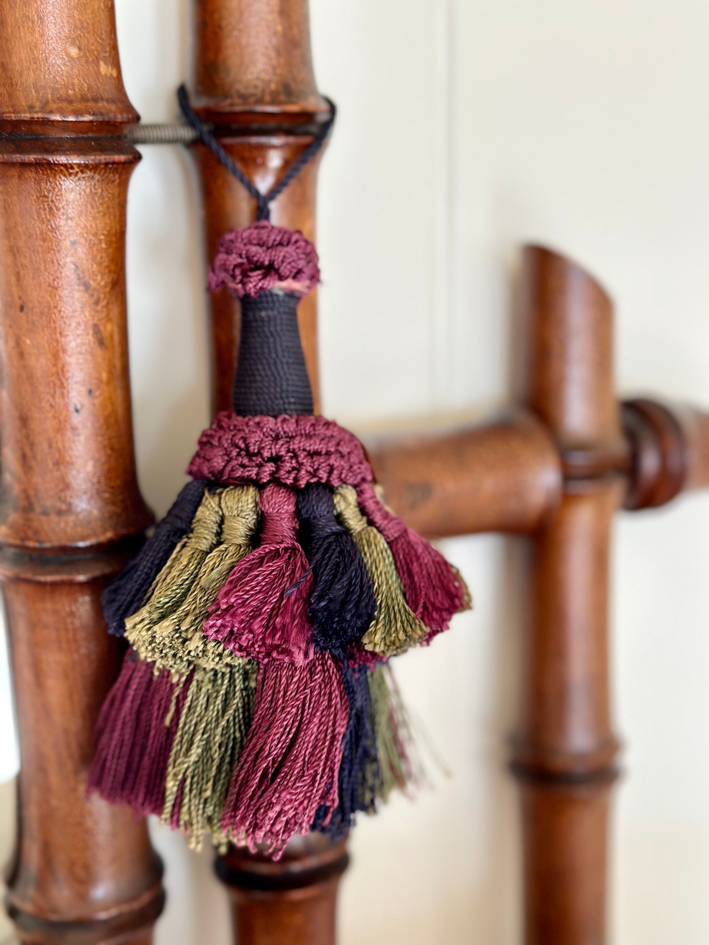 Navy, Purple, and Green Tassel