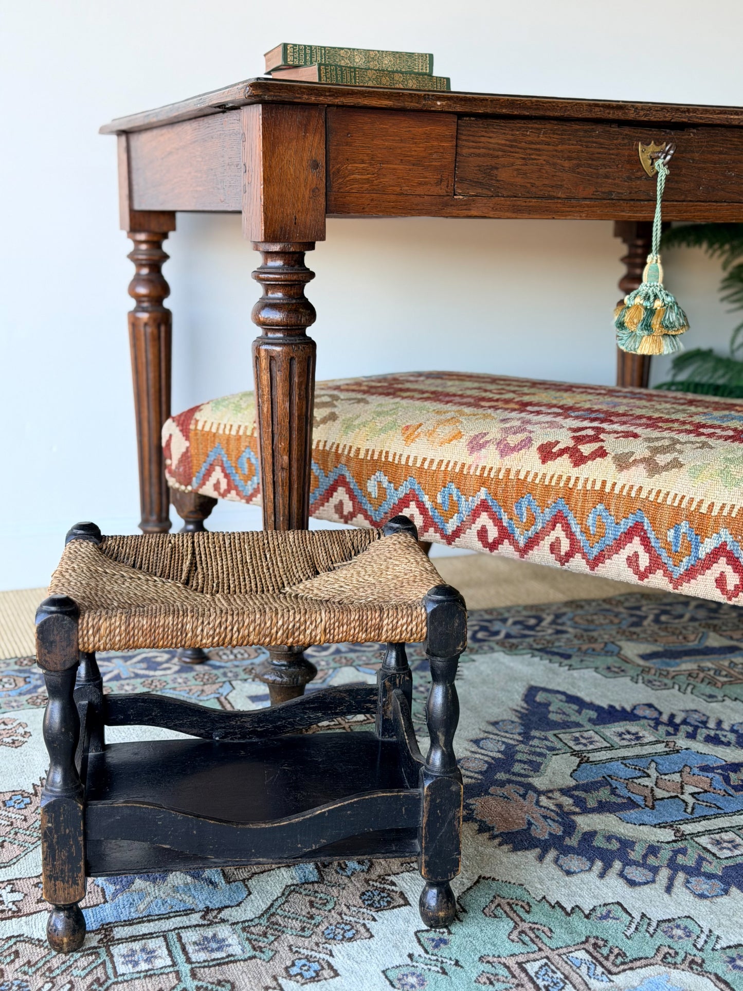 French Oak Writing Table