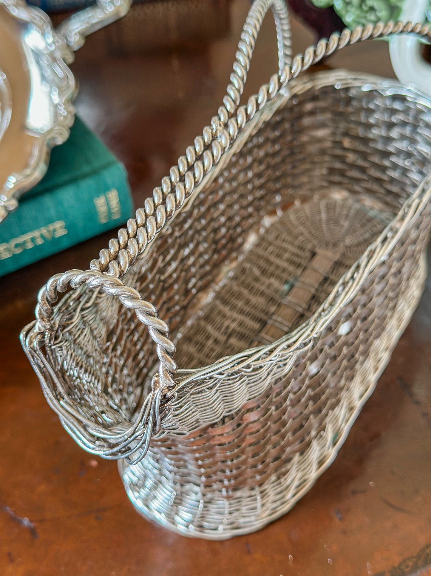 Silverplate French Style Wine Basket