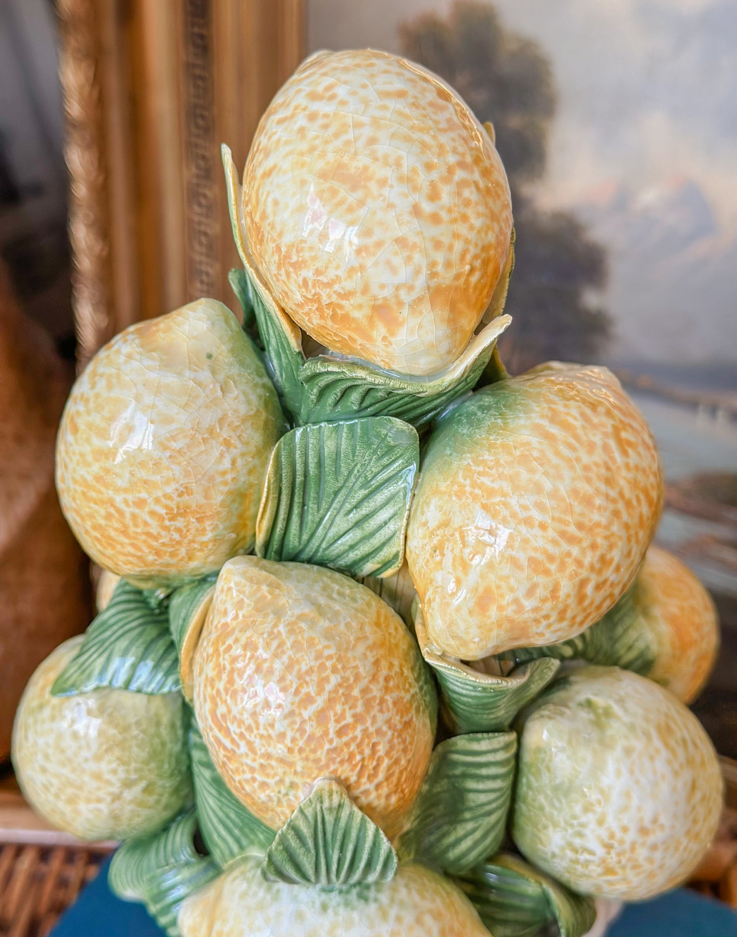 Italian Porcelain Lemon Topiary