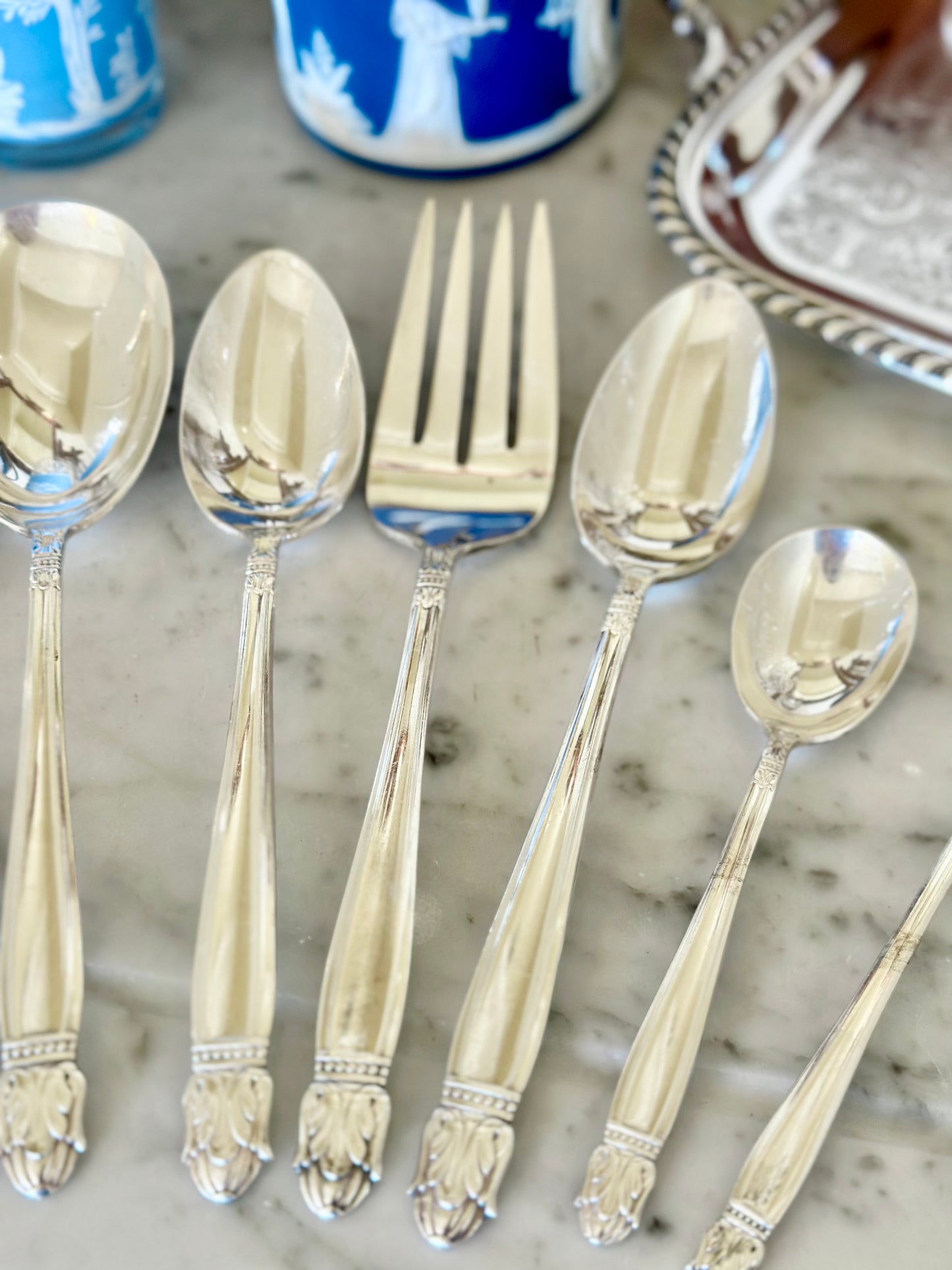 Silverplate Serving Utensil Set (7 pieces)