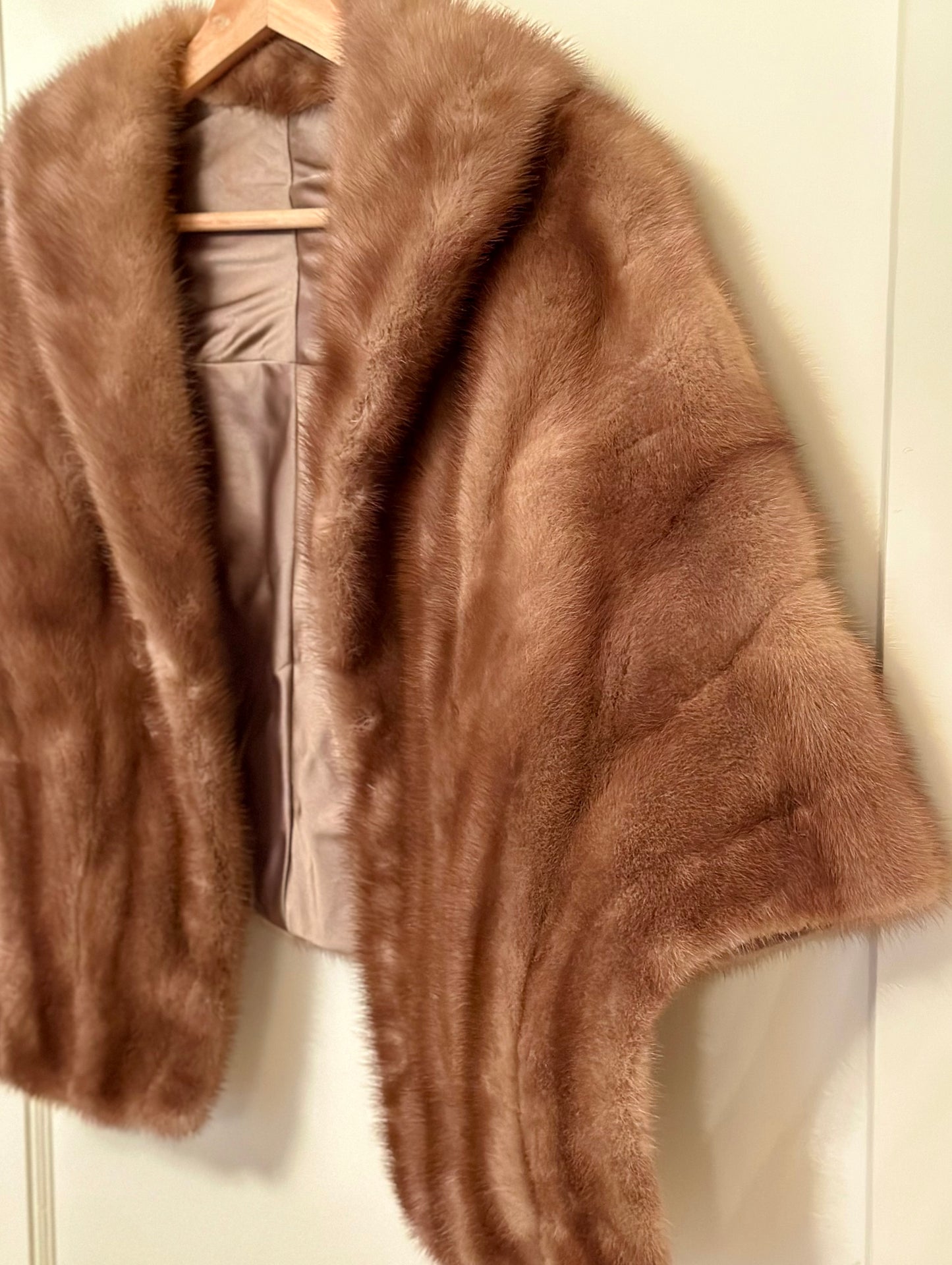Vintage Light Brown Fur Stole