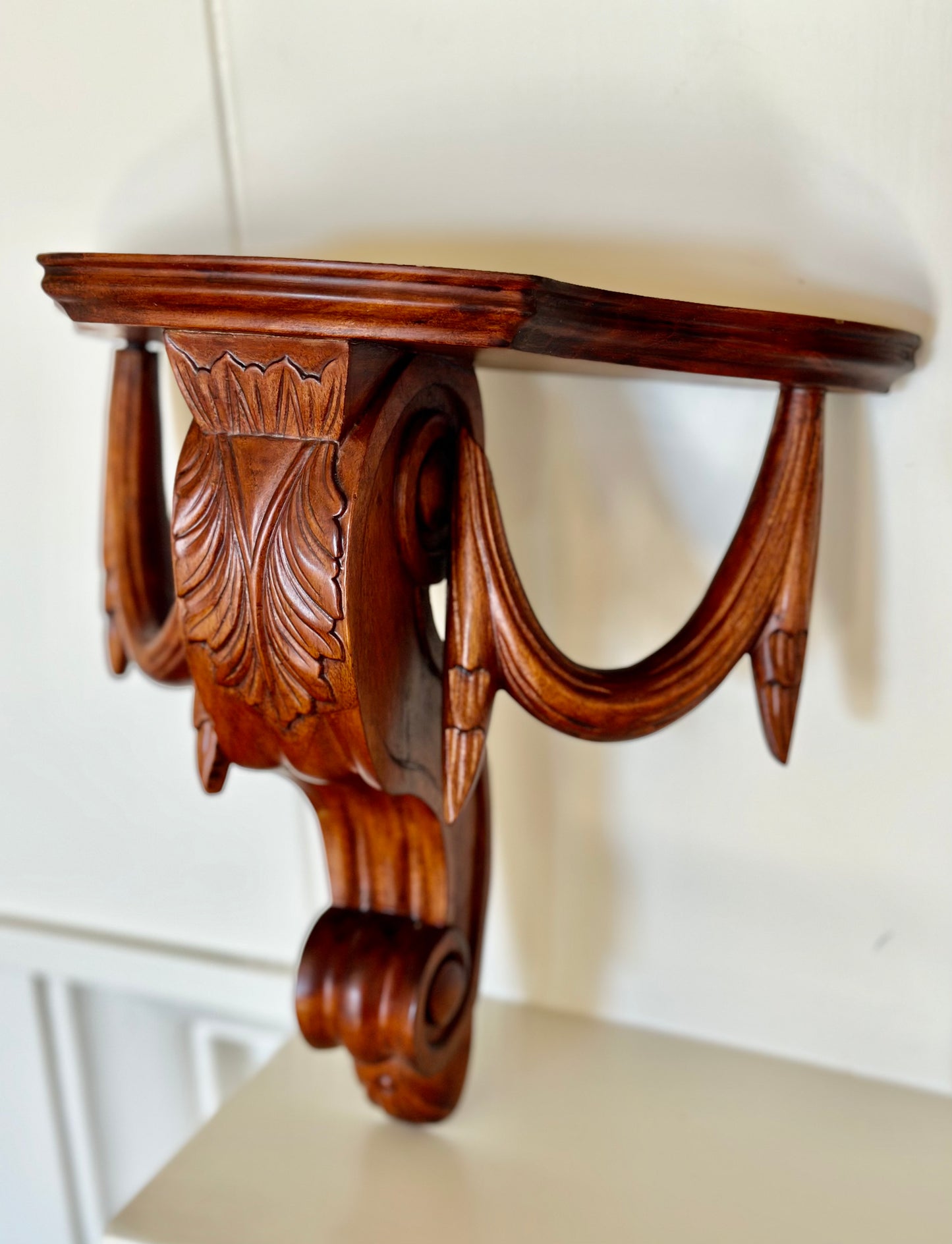 Vintage Regency Wall Bracket Shelves (Set of 2)