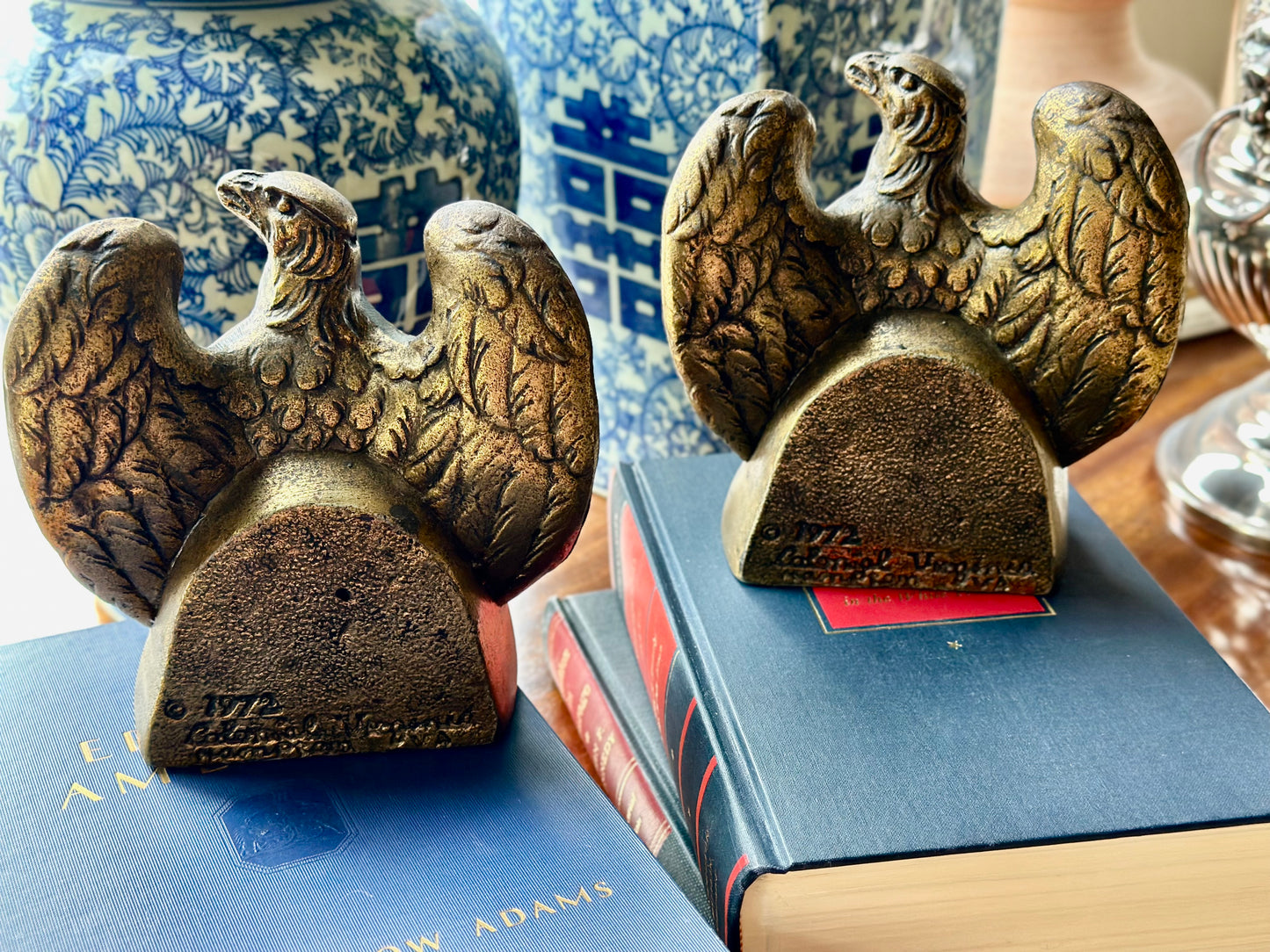 Brass 1776 Eagle Bookends