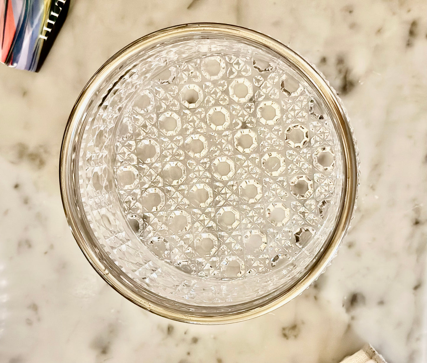Vintage Crystal Wine Bottle Coaster