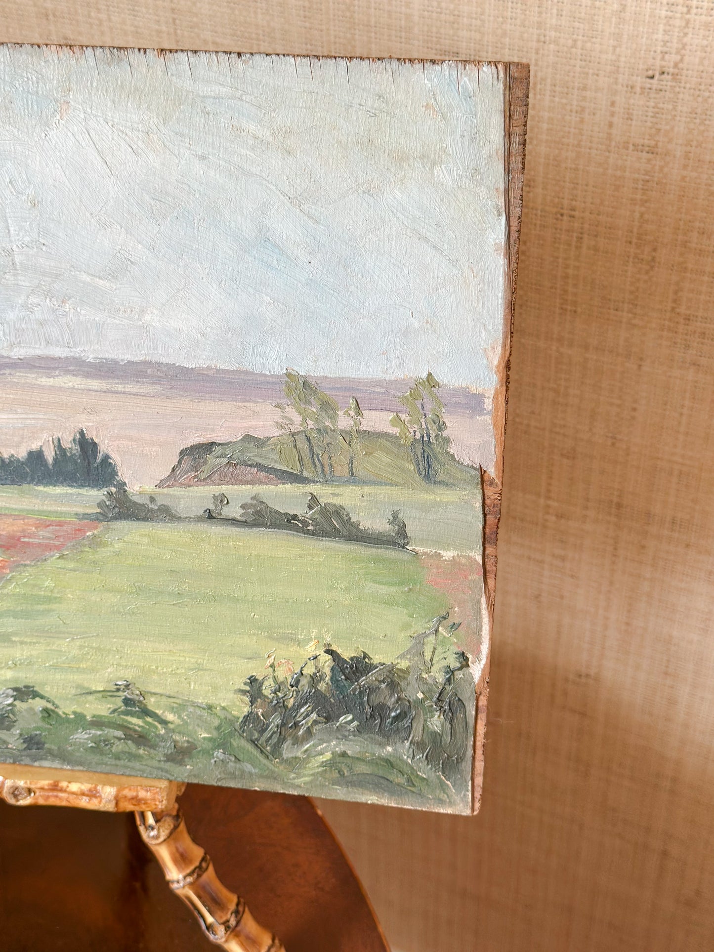 ‘Cows Grazing’ Oil on Board Painting