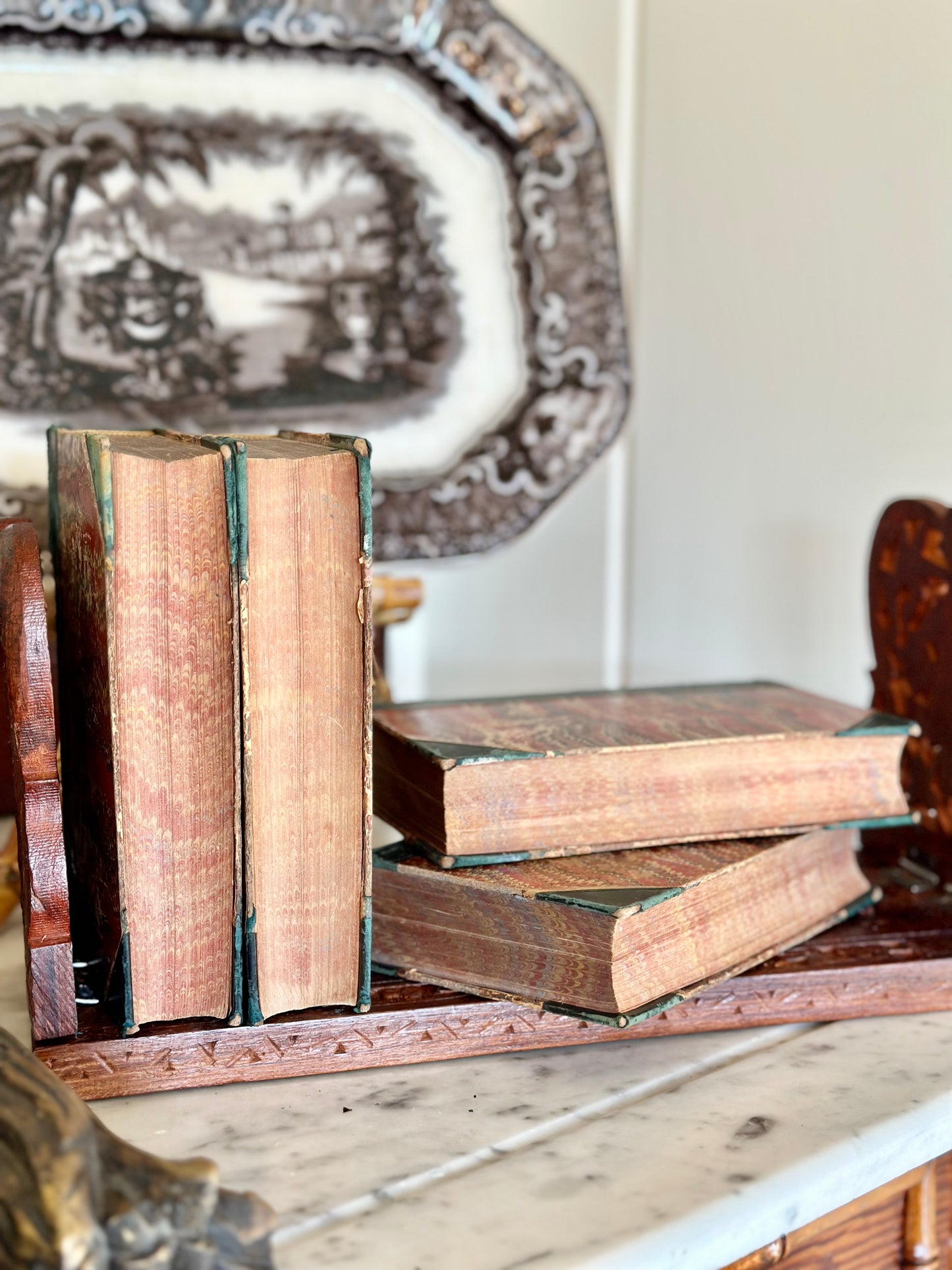 Antique Waverly Novels by Sir Walter Scott (Set of 4)